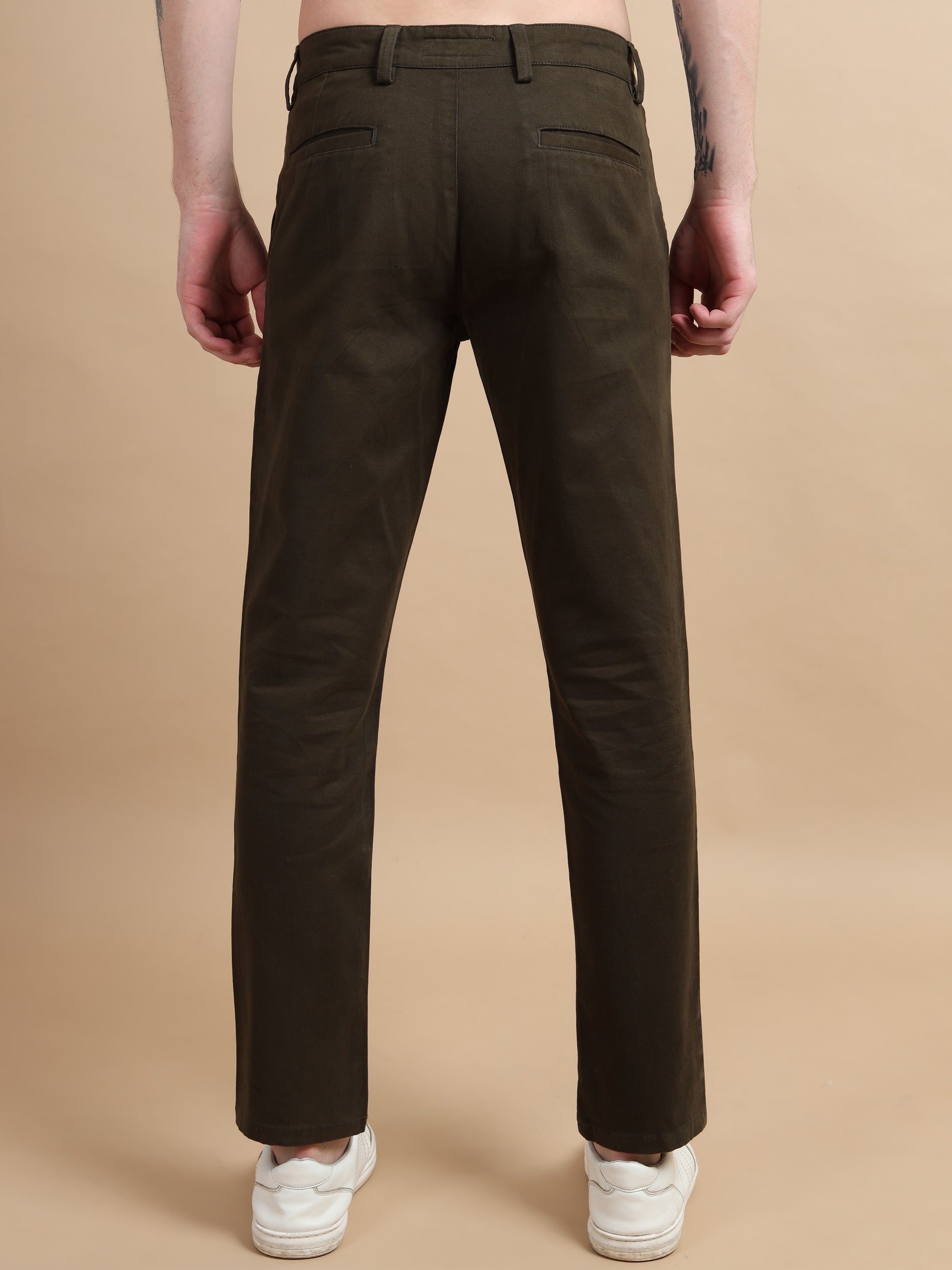 ComfiTwill Stretch Black Olive Pants for Men