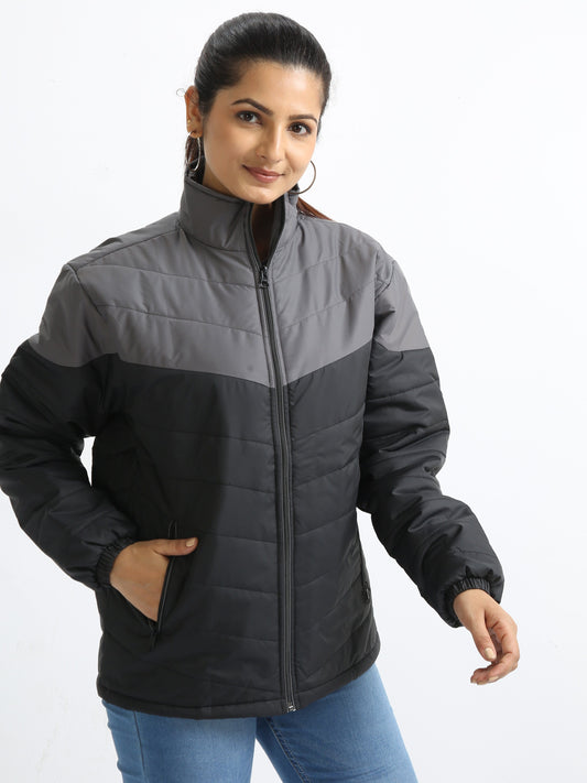 Black and Grey Cut & Sew Jacket