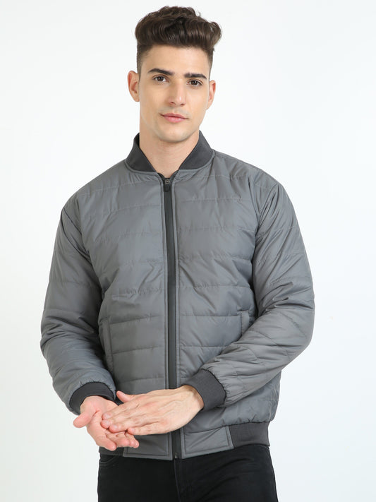 Grey Rib Style Jacket
