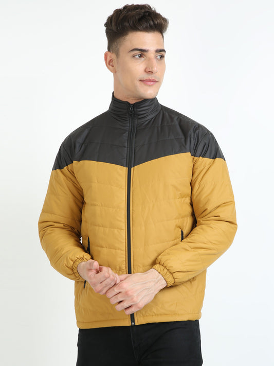 Golden And Black Cut & Sew Jacket