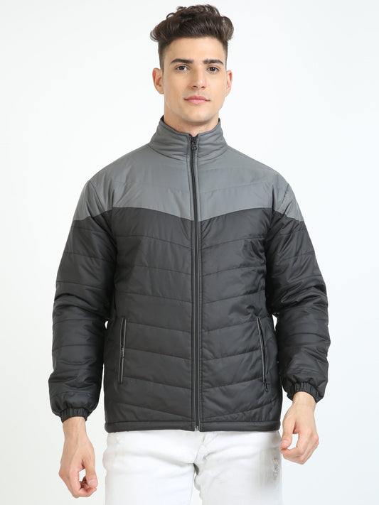Black and Grey Cut & Sew Jacket