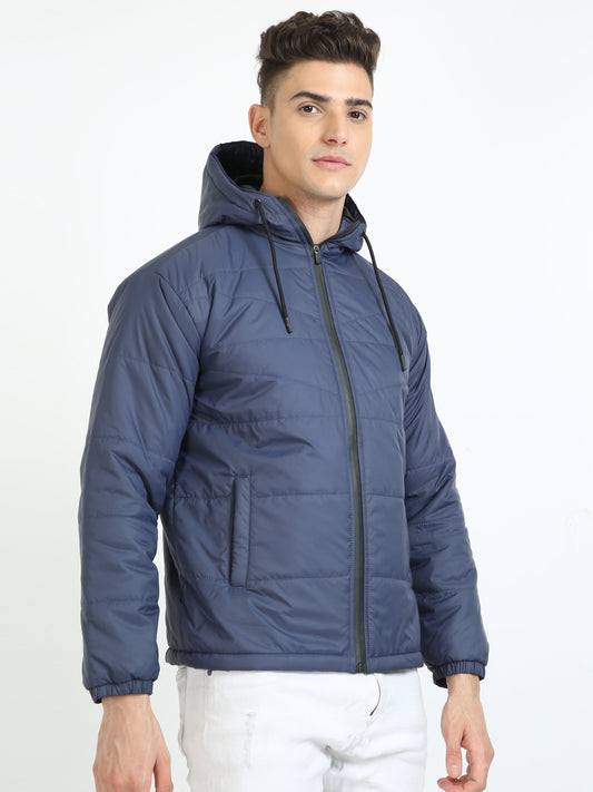 Navy Blue Hood Jacket