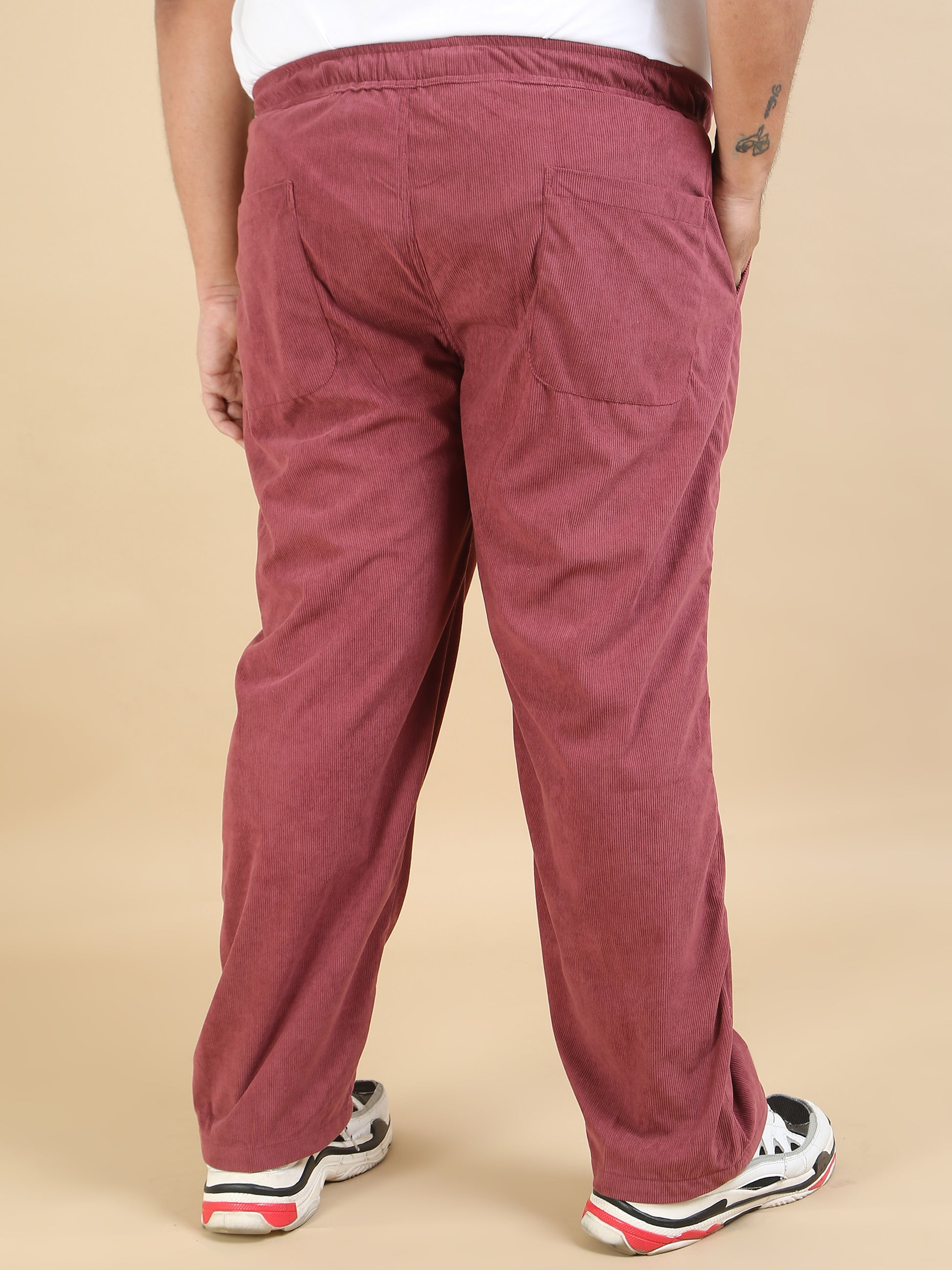 Copper Rust Corduroy Plus Size Mens Trousers