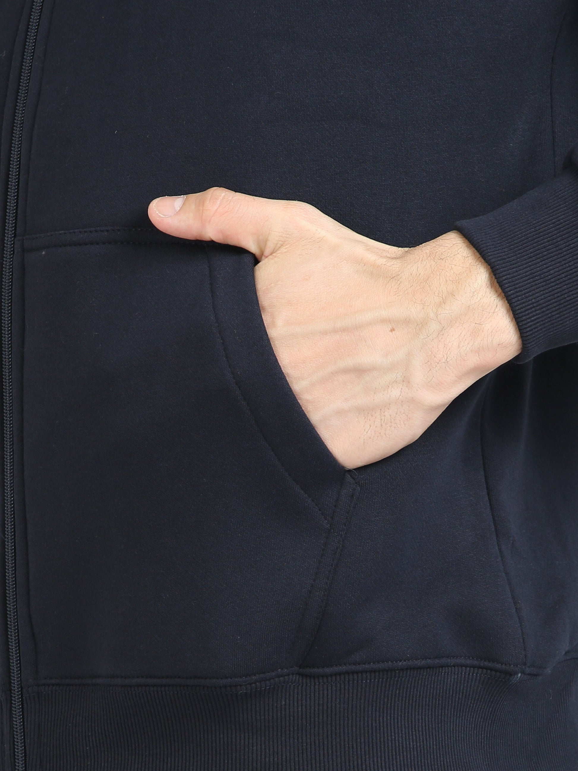 Navy Blue Zipper Hoodie