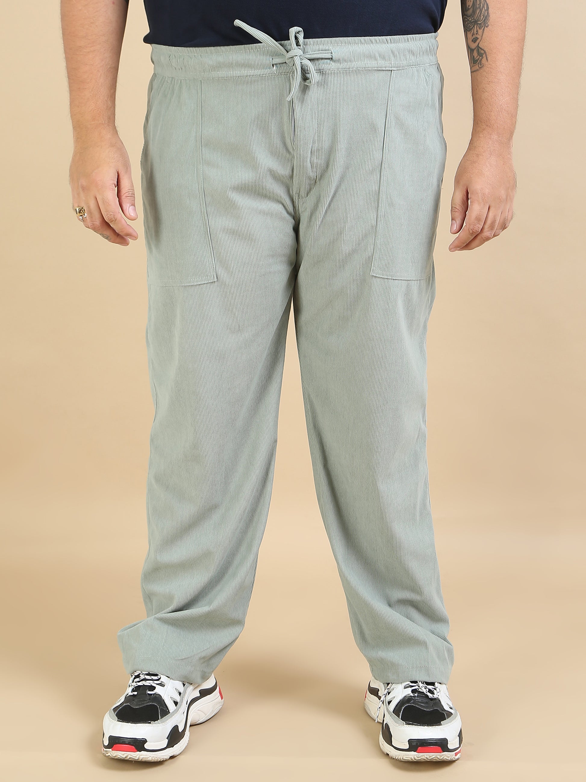 Pista Corduroy Plus Size Trousers for Men
