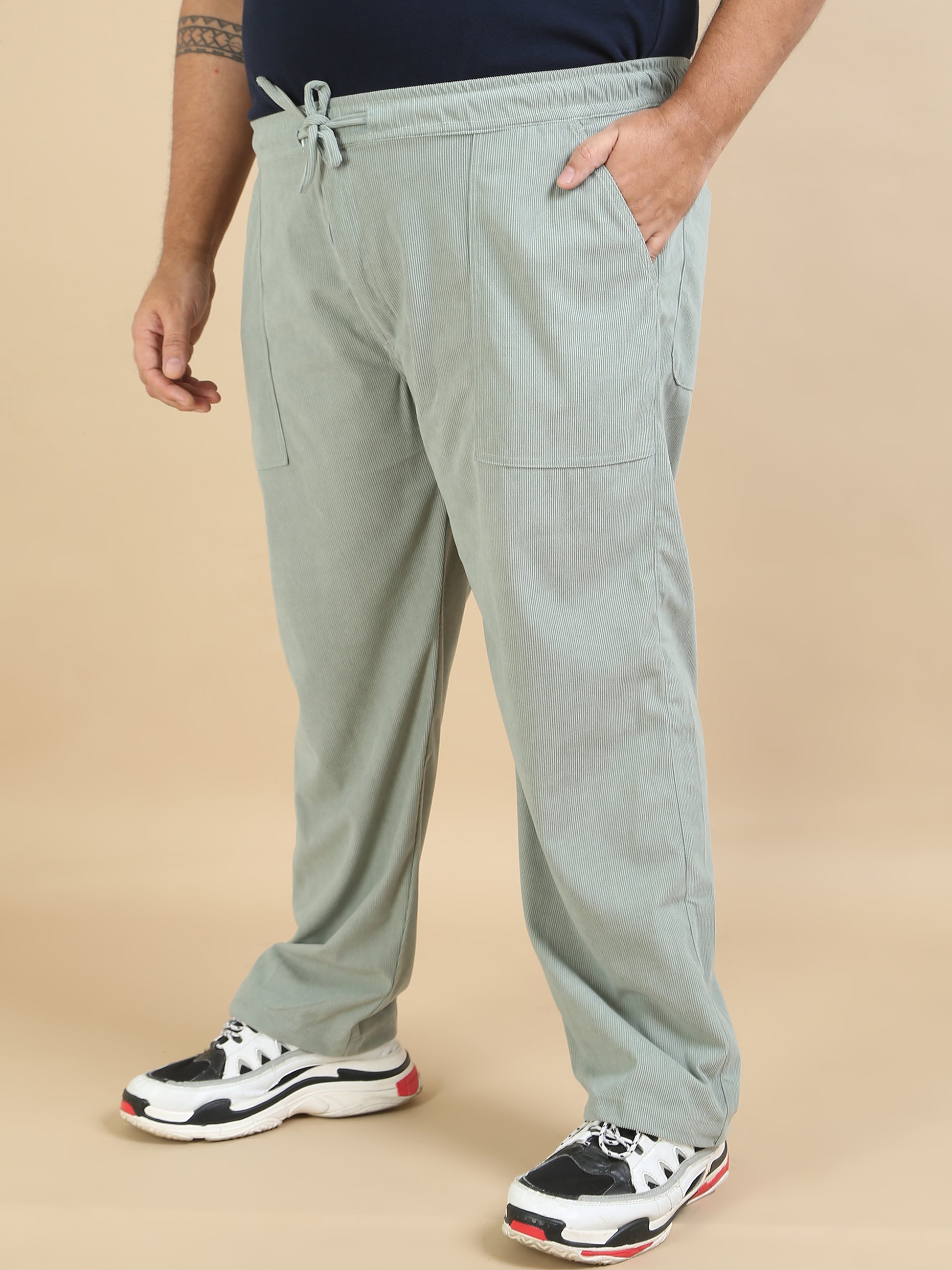 Pista Corduroy Plus Size Trousers for Men