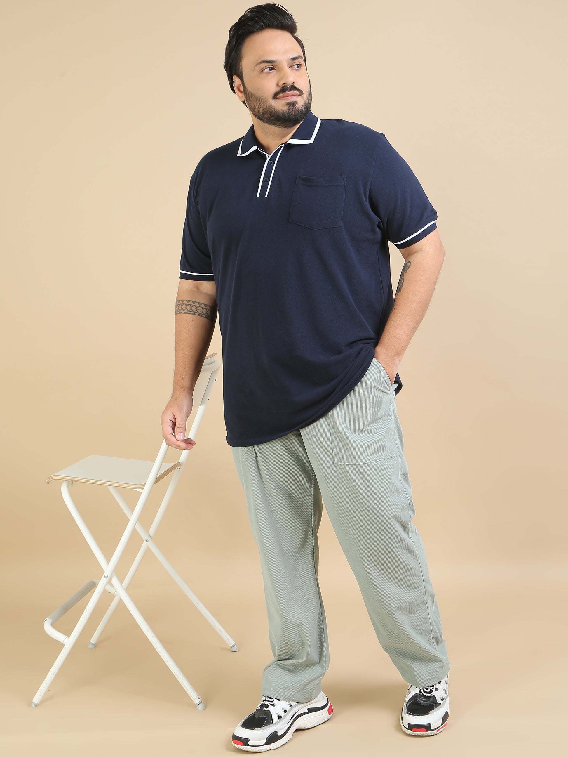 Pista Corduroy Plus Size Trousers for Men