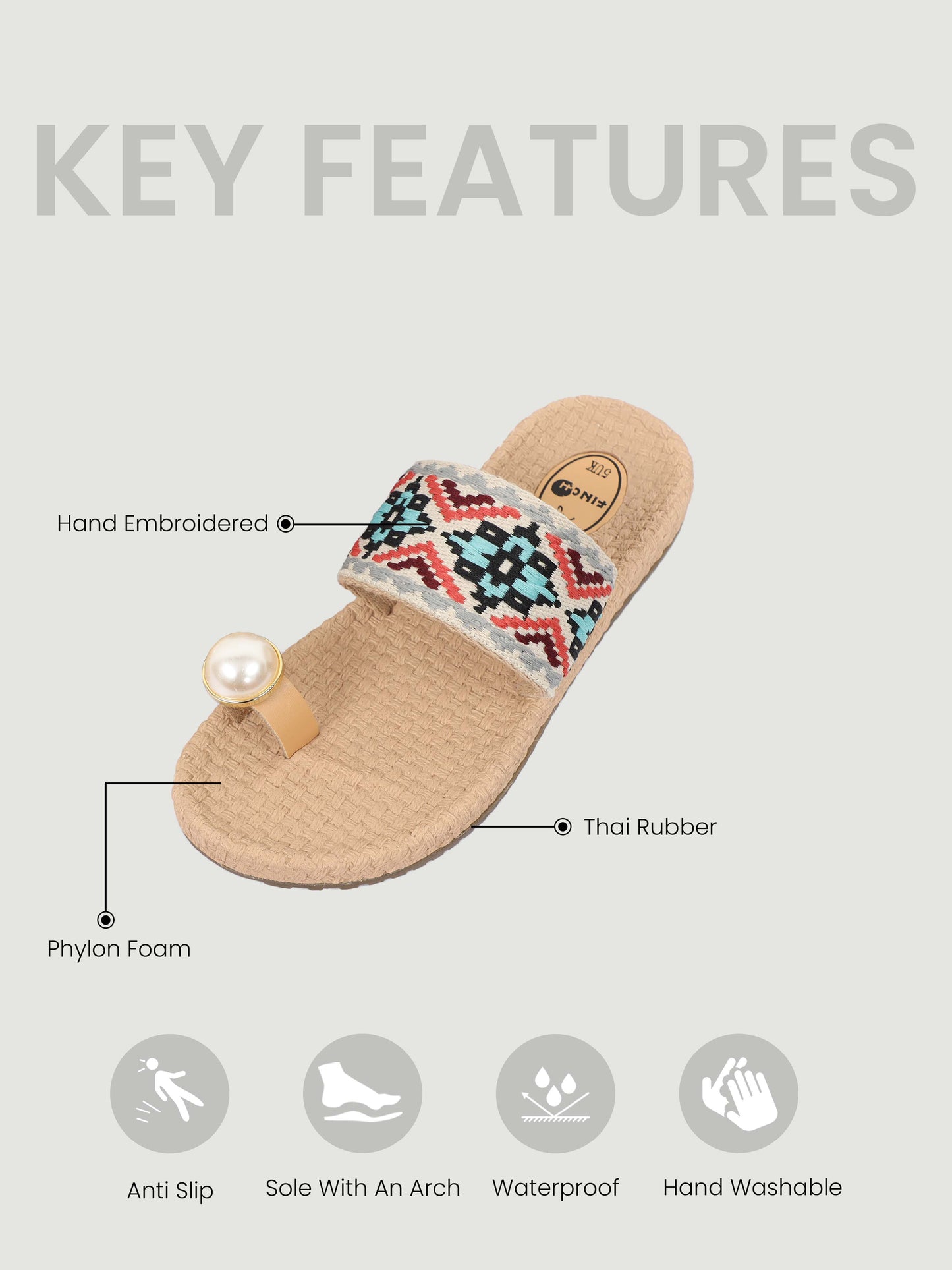 Trendy Pearl and multi-colo Footwear for Women