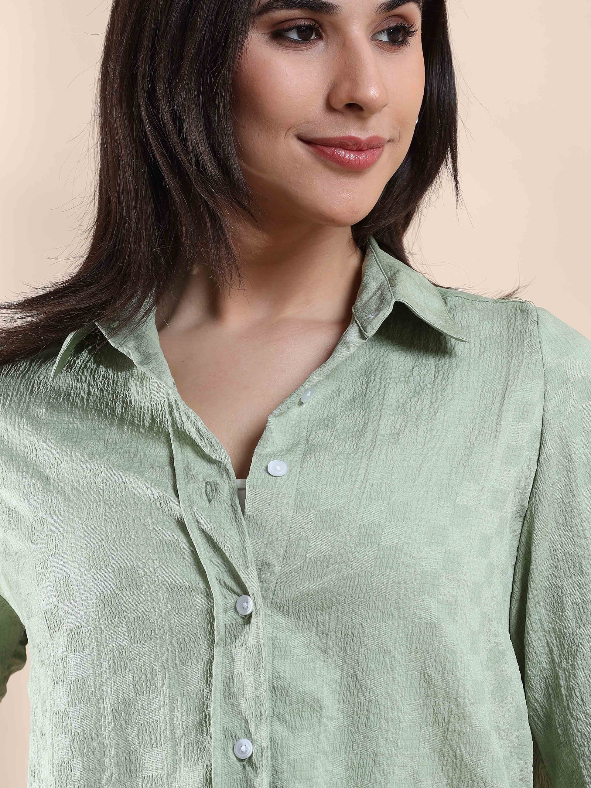 Sunlit Meadow Popcorn Printed Shirt for women