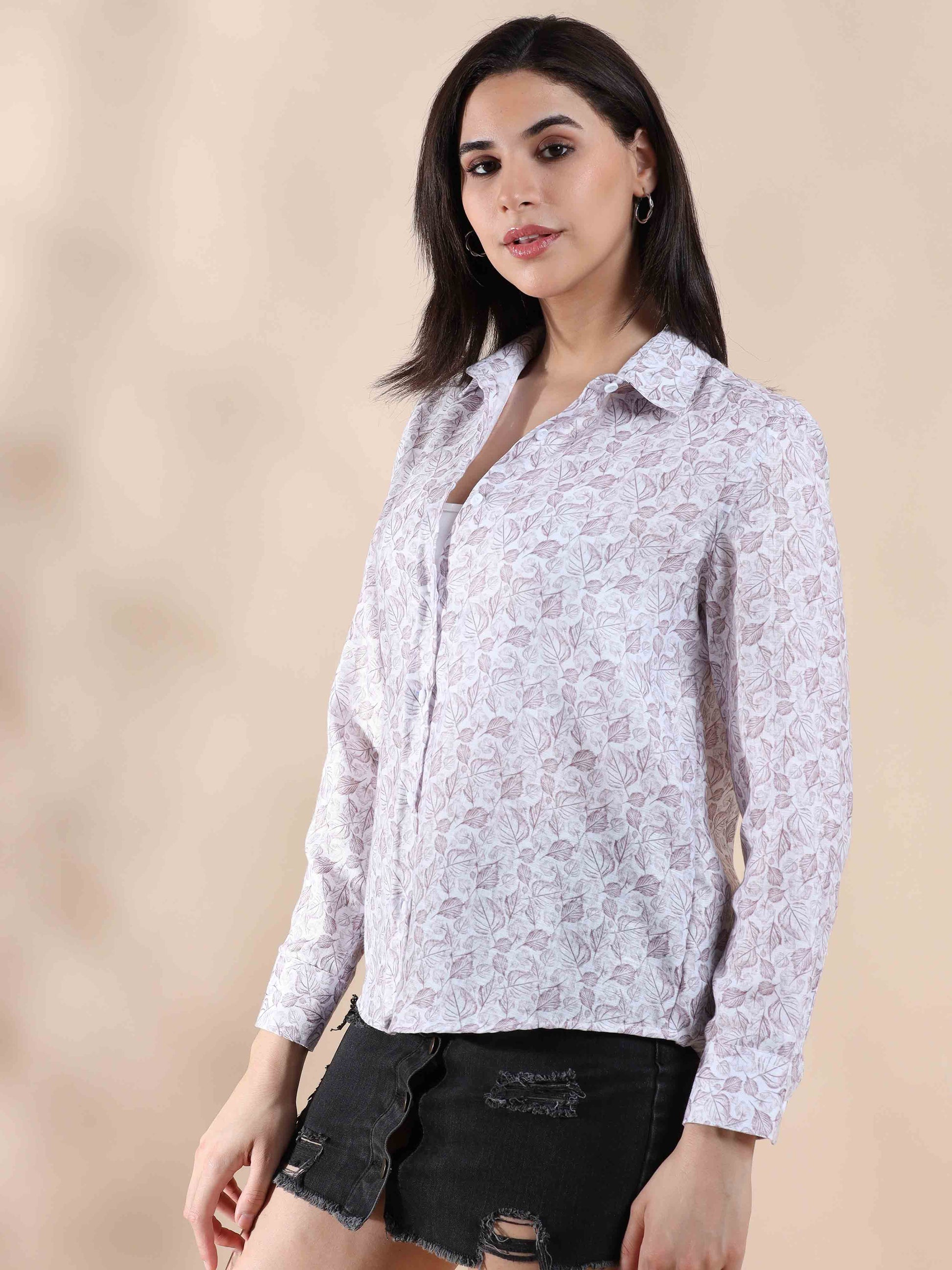 Rose Dreamer Cotton Shirt for Women