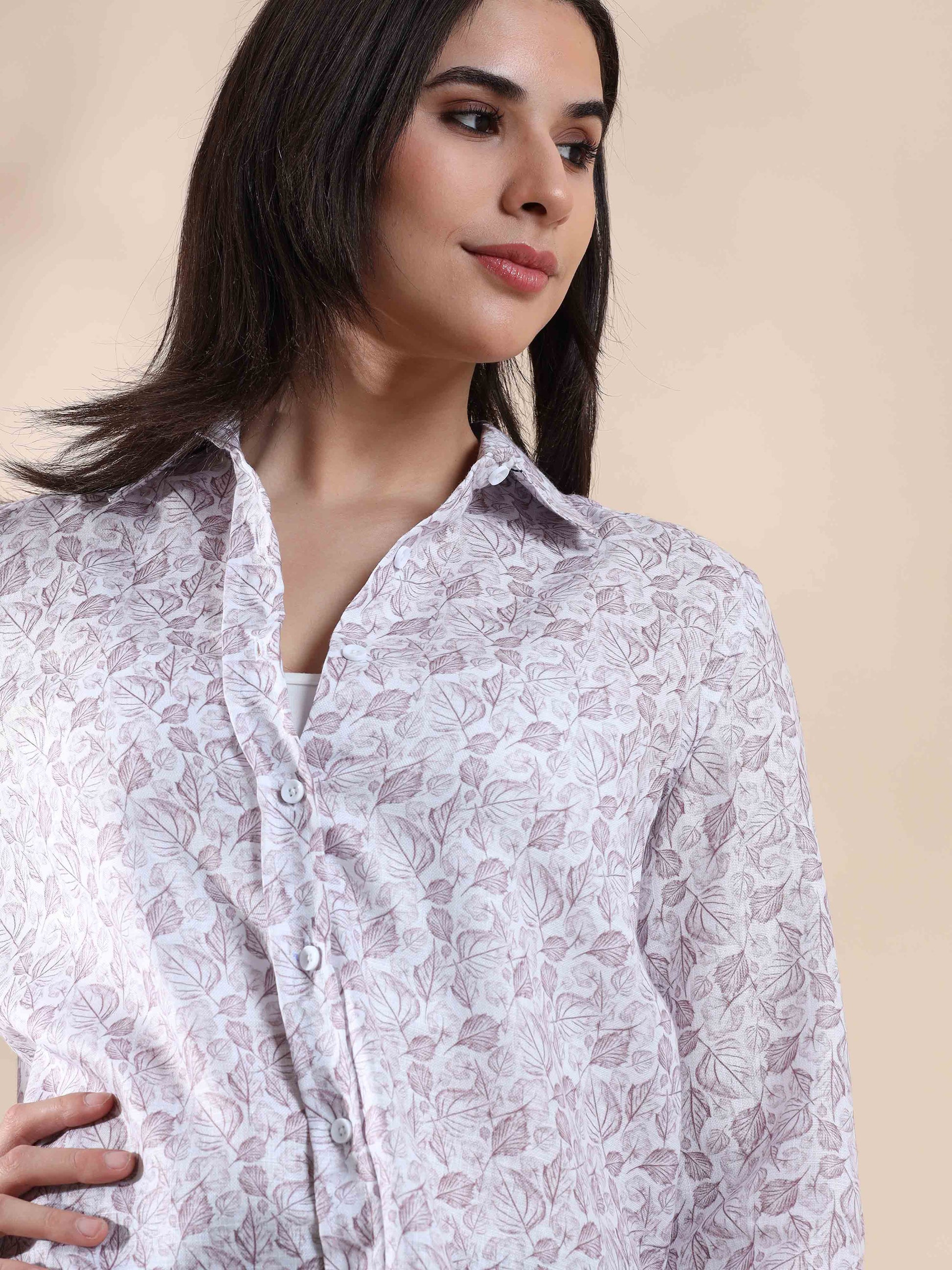 Rose Dreamer Cotton Shirt for Women