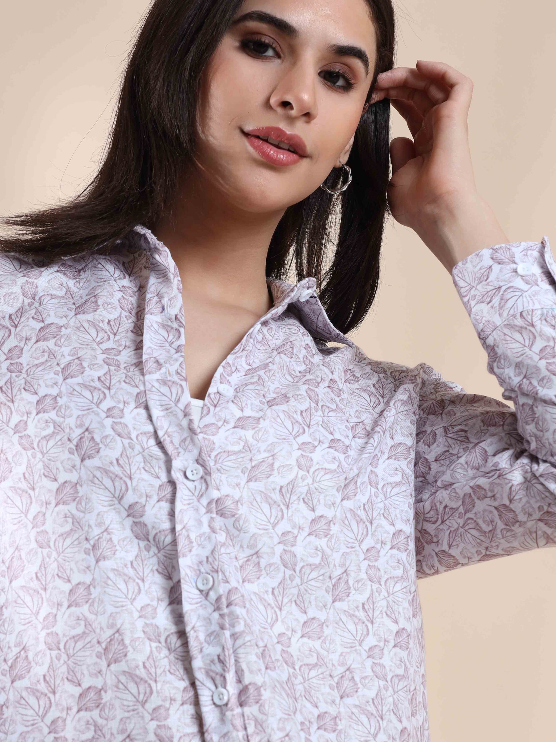 Rose Dreamer Cotton Shirt for Women