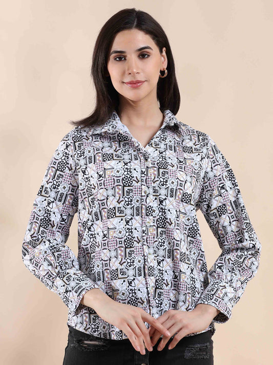 Mauve  Summer Cotton Shirt for Women