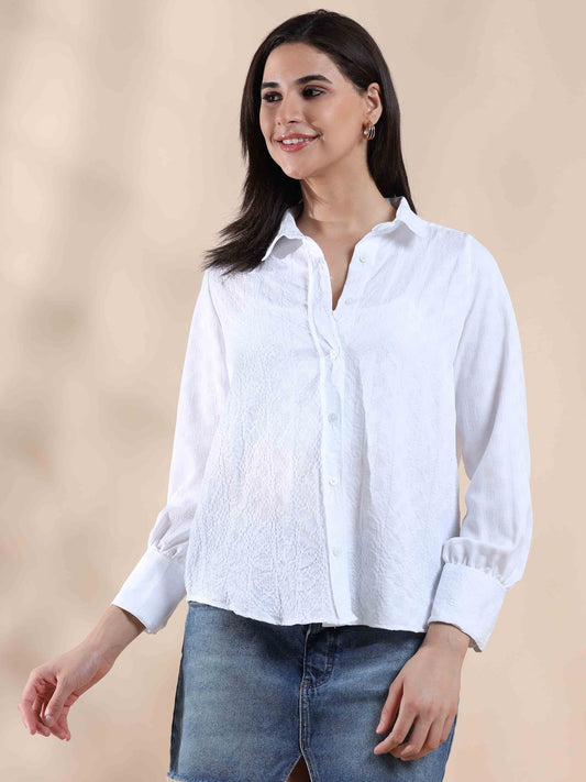 Crystal Cloud Popcorn Shirt for Women