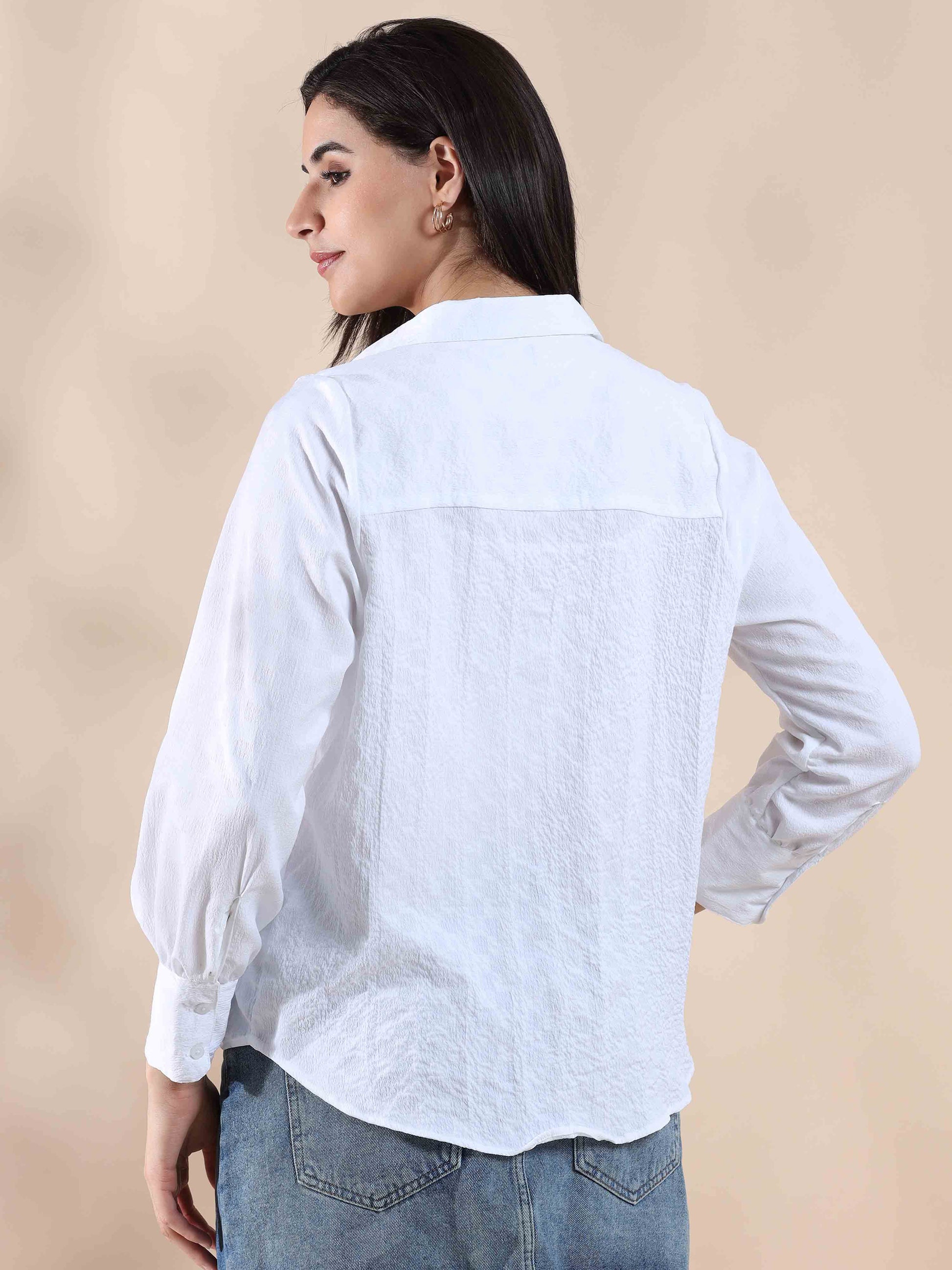 Crystal Cloud Popcorn Shirt for Women