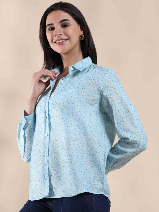Ocean Mist Melody Cotton Shirt for Women