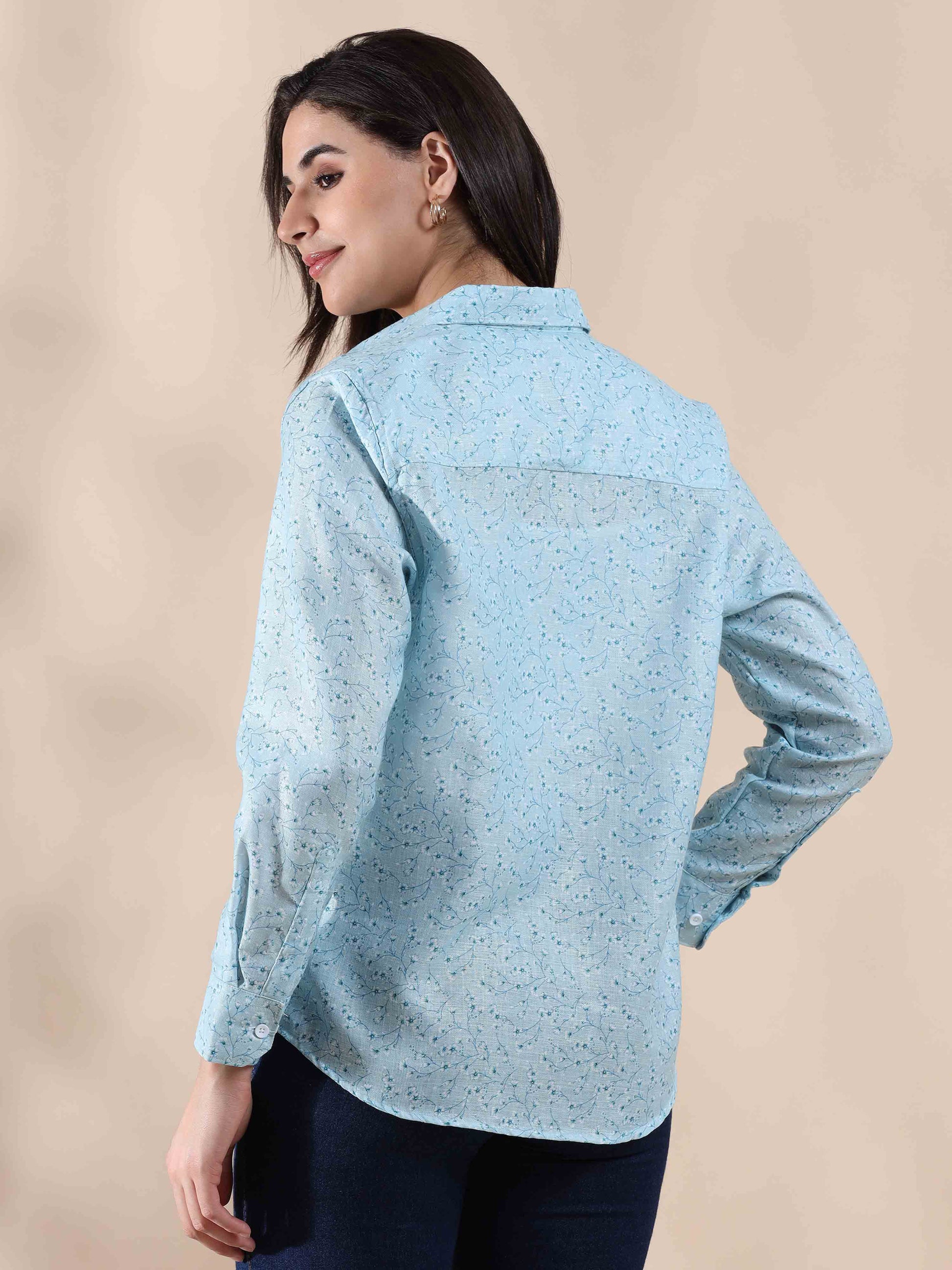 Ocean Mist Melody Cotton Shirt for Women