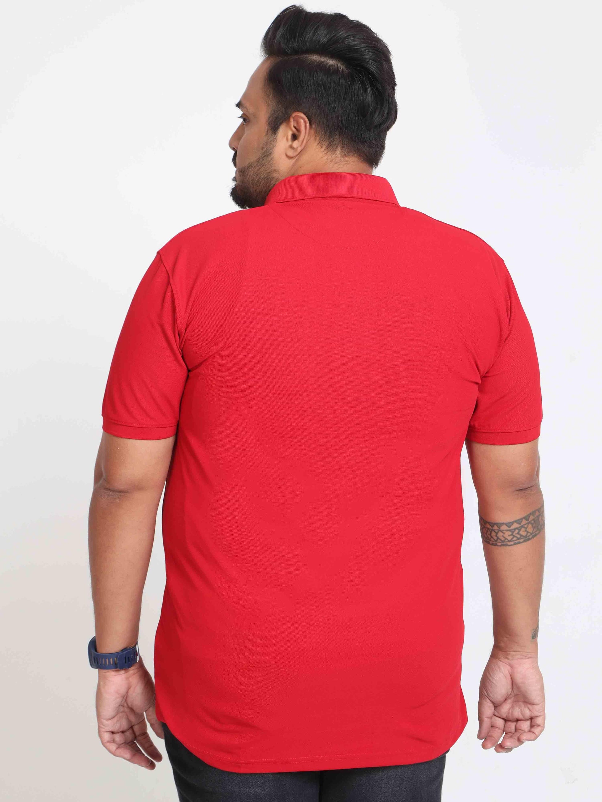 Plus Size Arrow Red Men's Polo T-shirt