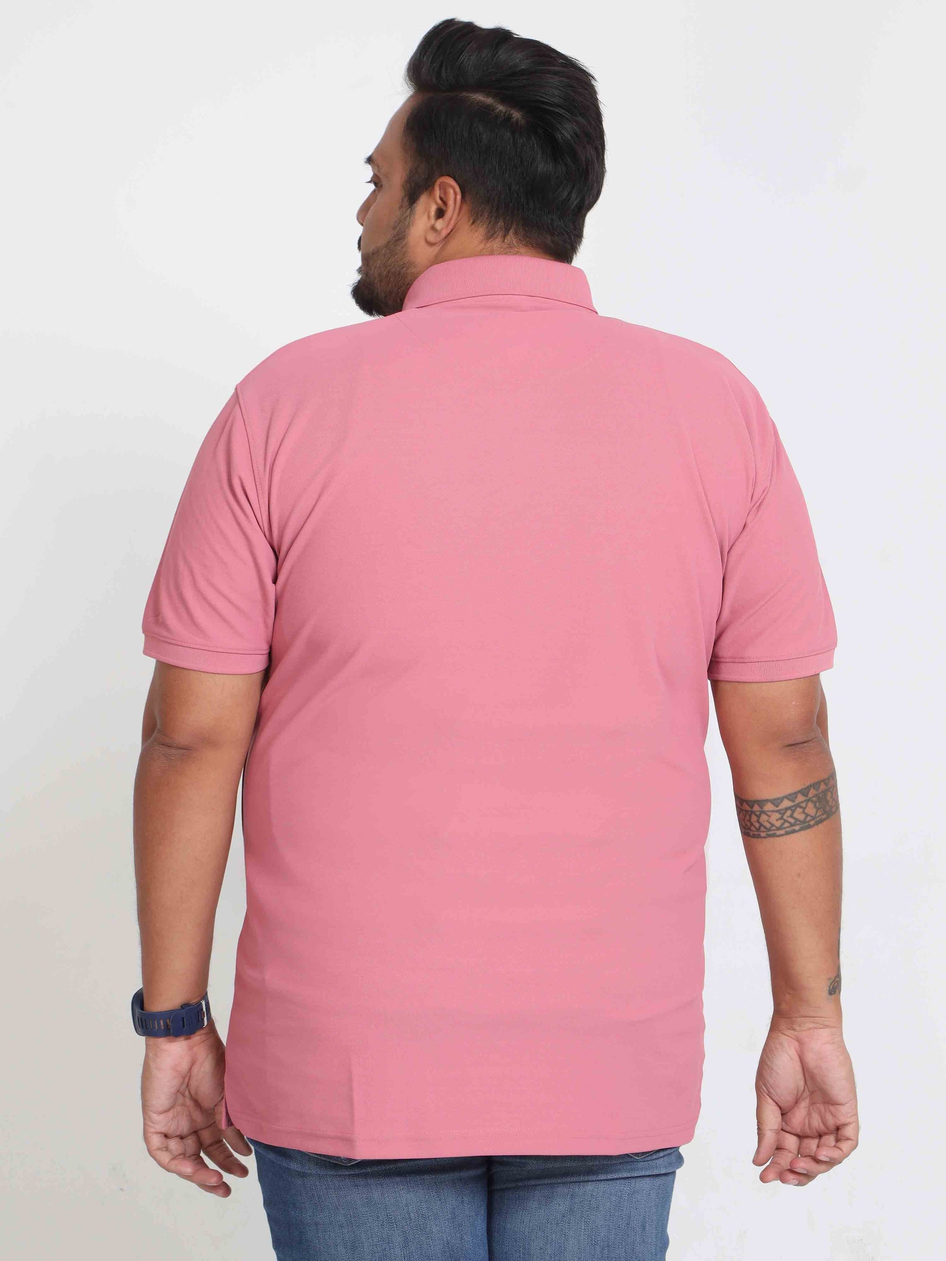 Plus Size Heather Rose Men's Polo T-shirt