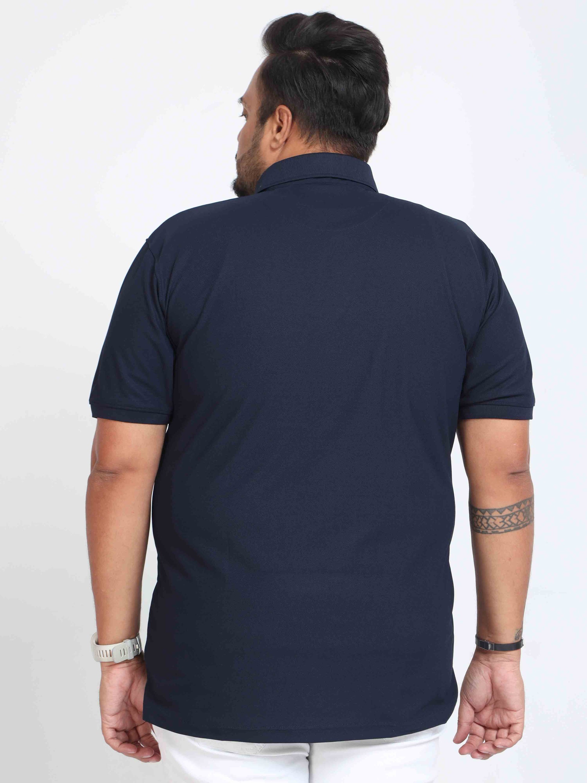 Plus Size True Navy Men's Polo T-shirt