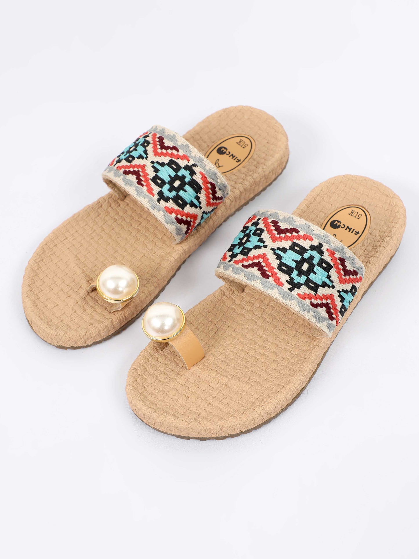 Trendy Pearl and multi-colo Footwear for Women