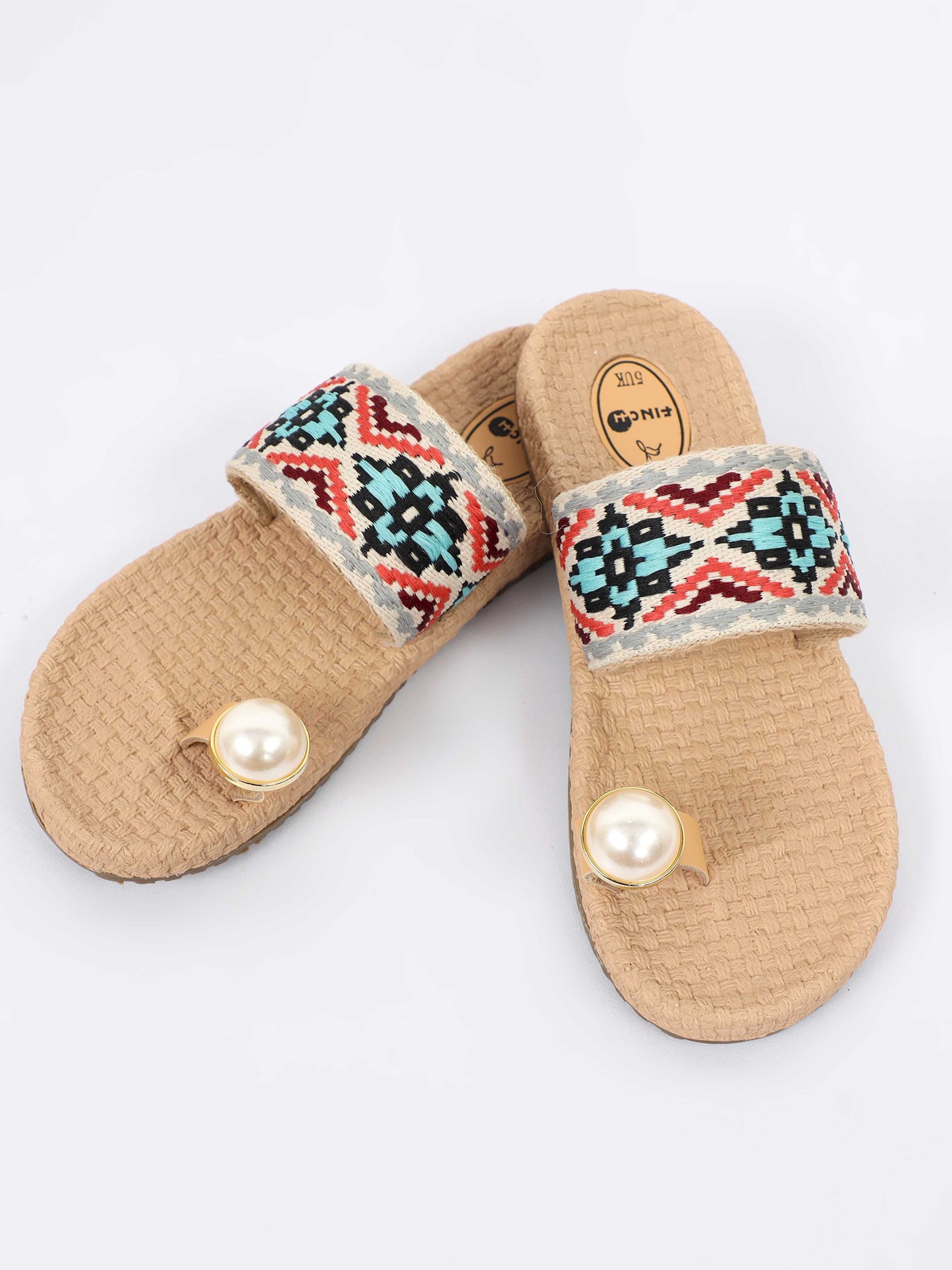 Trendy Pearl and multi-colo Footwear for Women