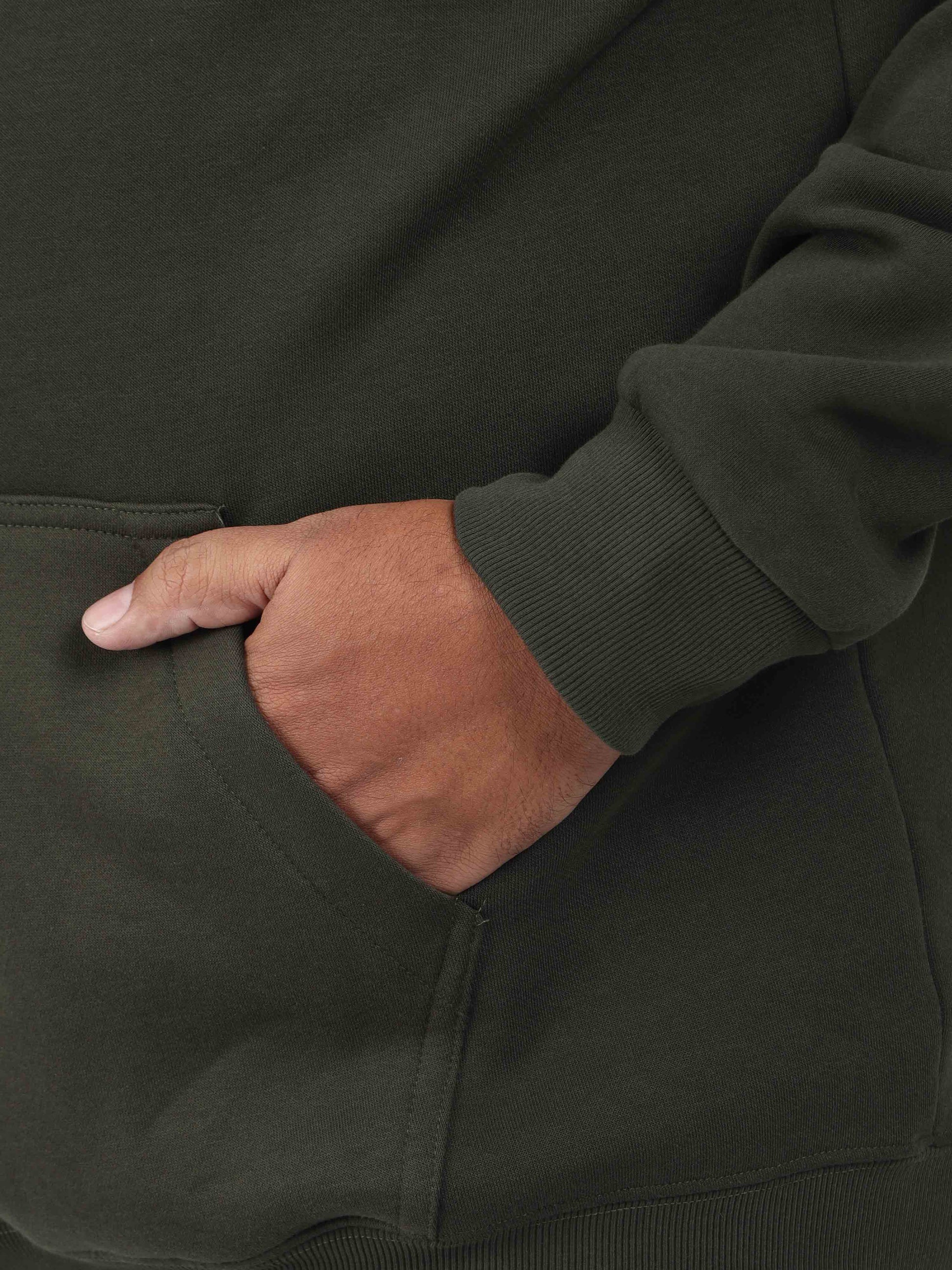 Plus Size Olive Green Hoodie