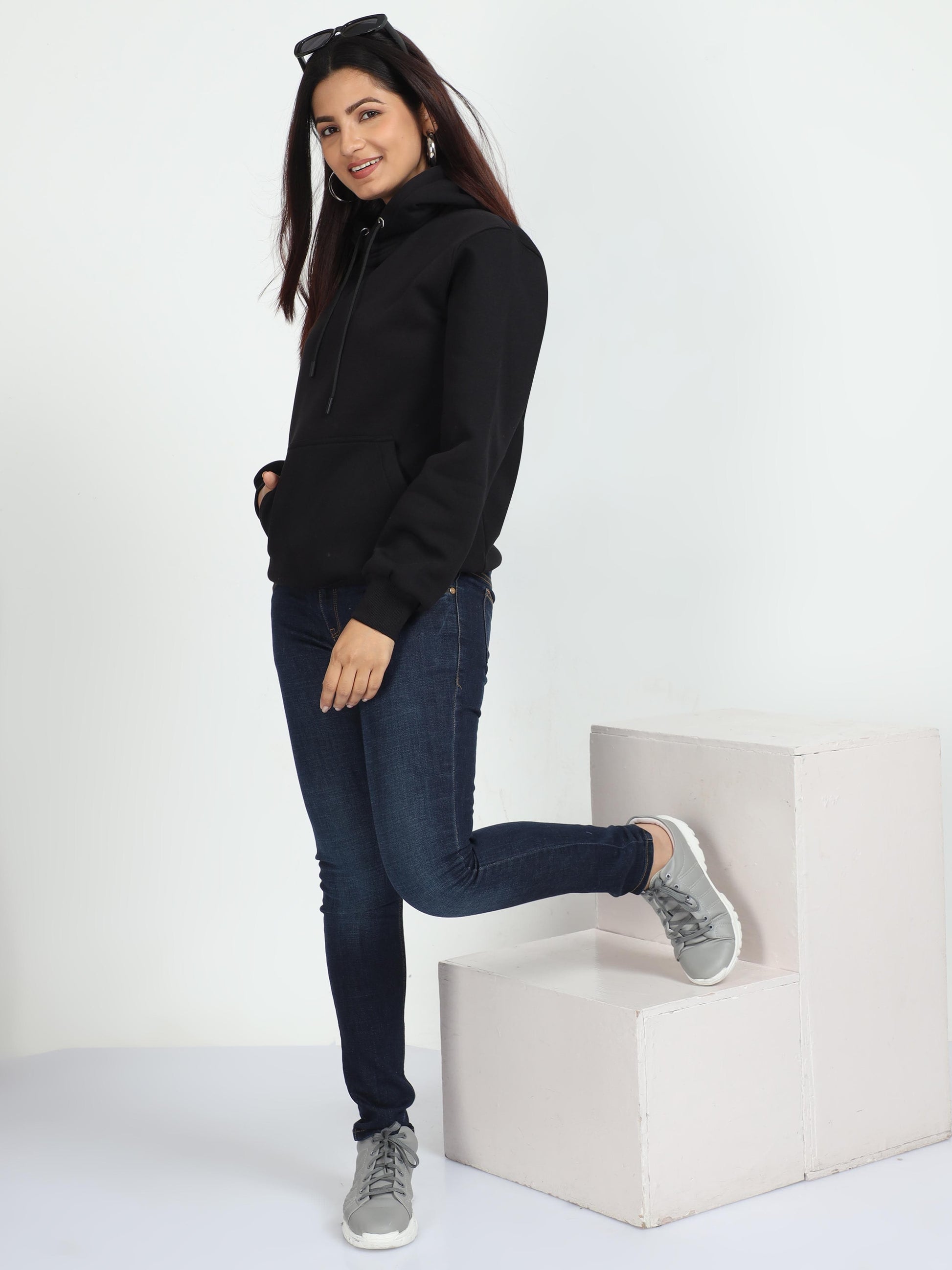 Women Black Hoodie