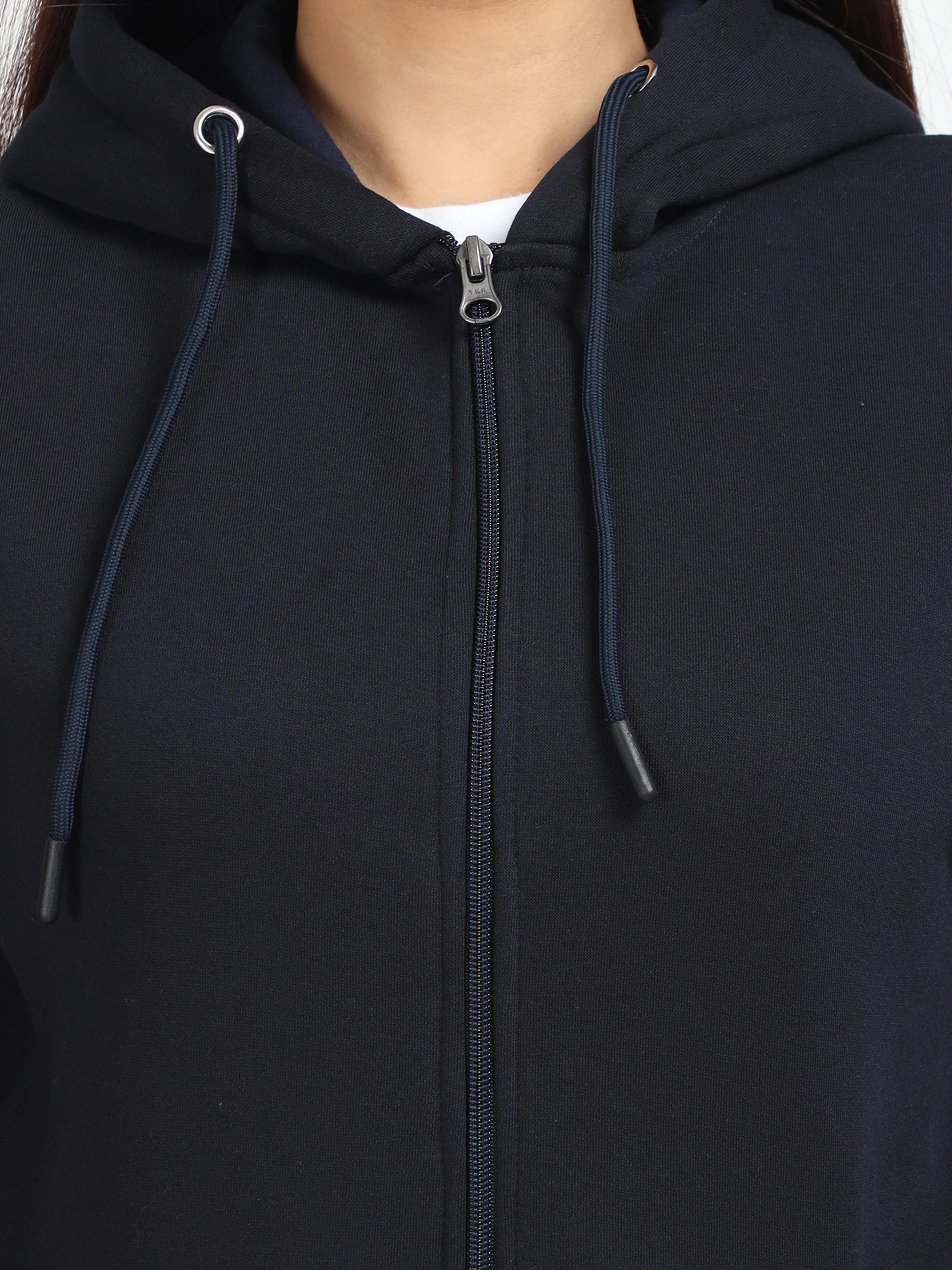 Navy Blue Zipper Hoodie