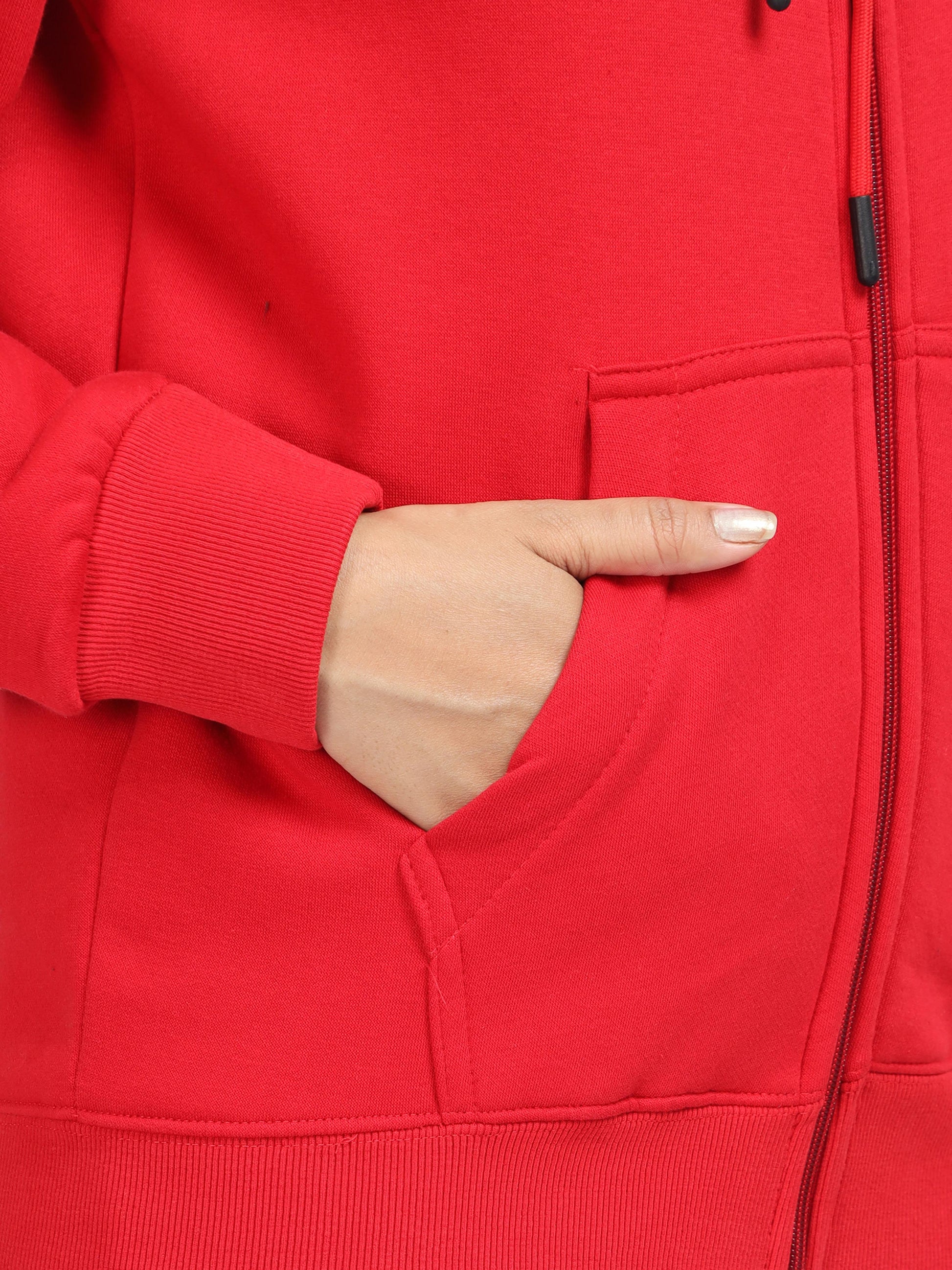 Red Zipper Hoodie