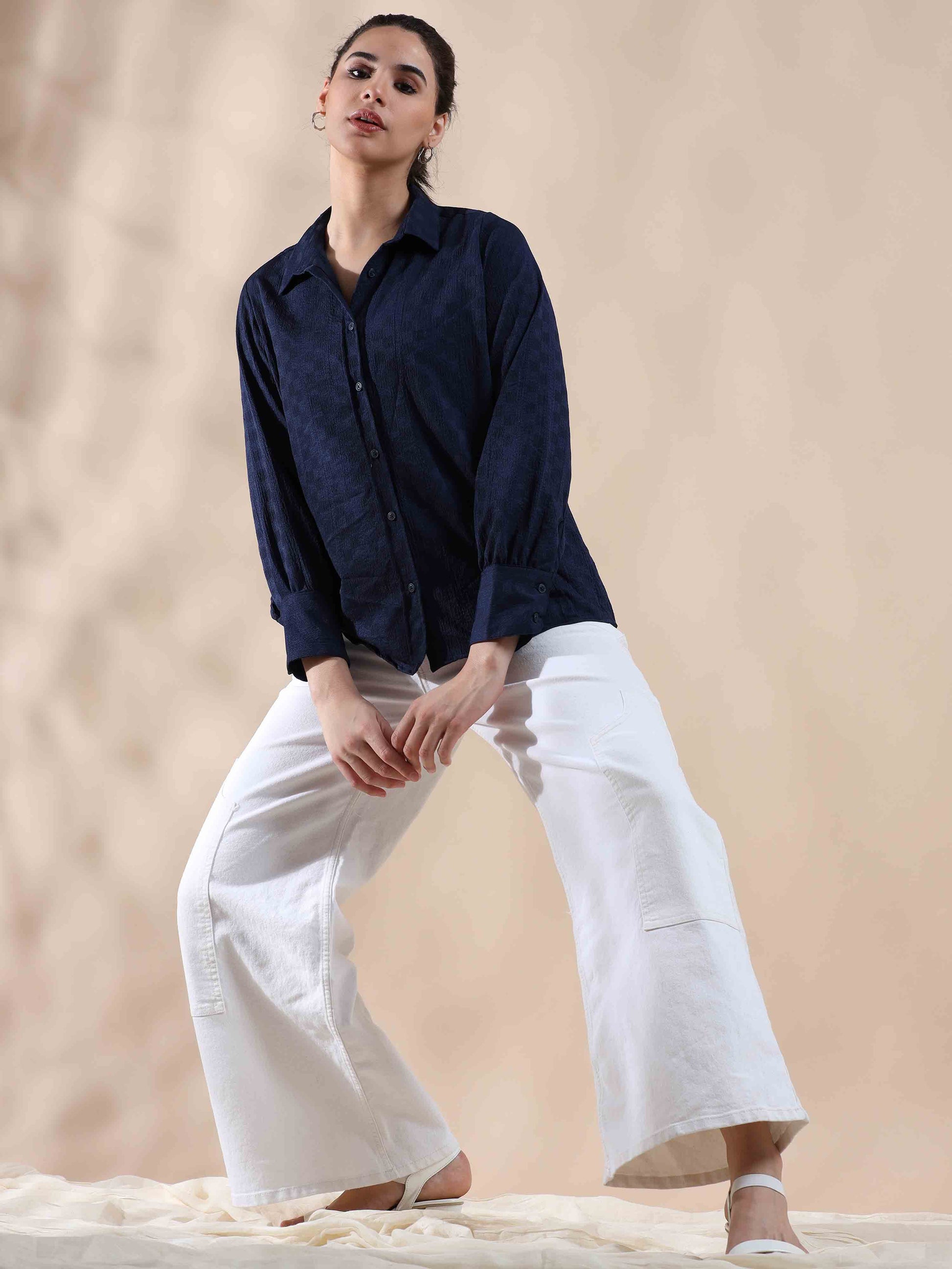 Dazzling Oasis Popcorn Shirt for women