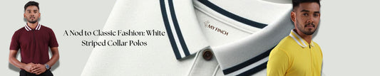 A Nod to Classic Fashion: White Striped Collar Polos