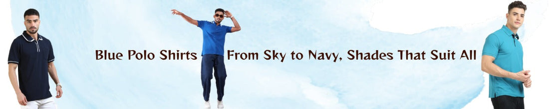 blue polo t shirt​