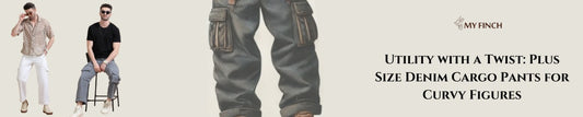 Utility with a Twist: Plus Size Denim Cargo Pants for Curvy Figures