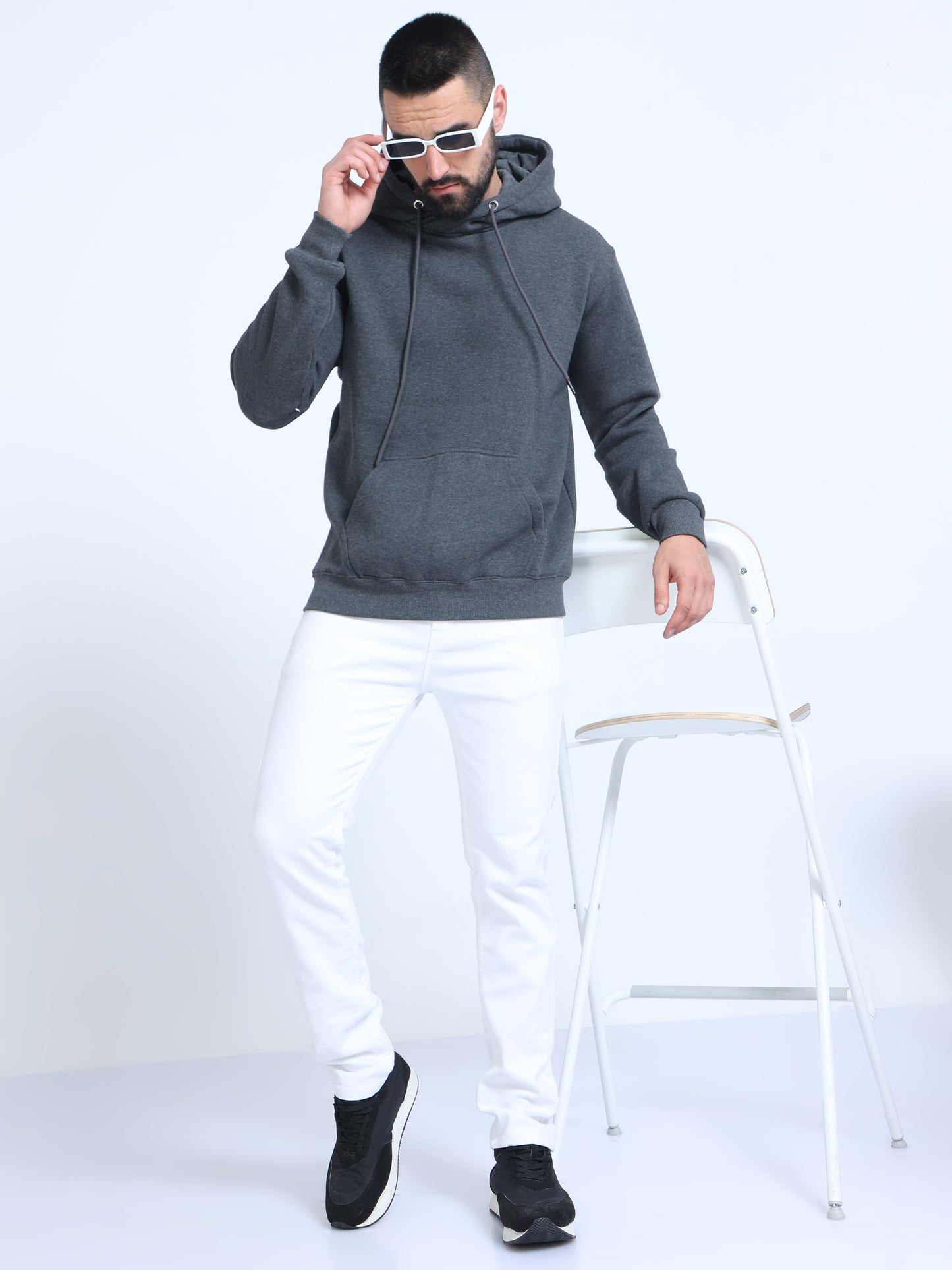 Charcoal Grey Hoodie for Men