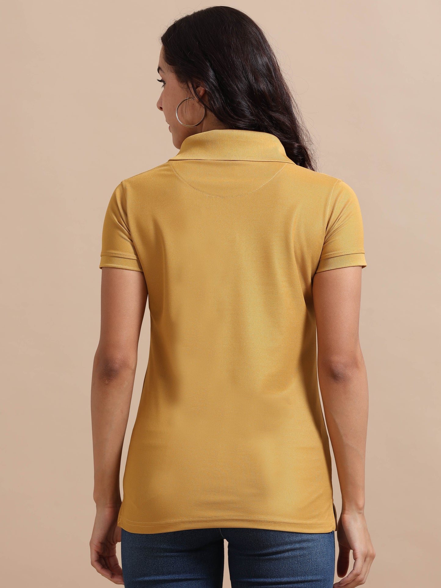 Mustard Yellow Women's Polo T-shirt