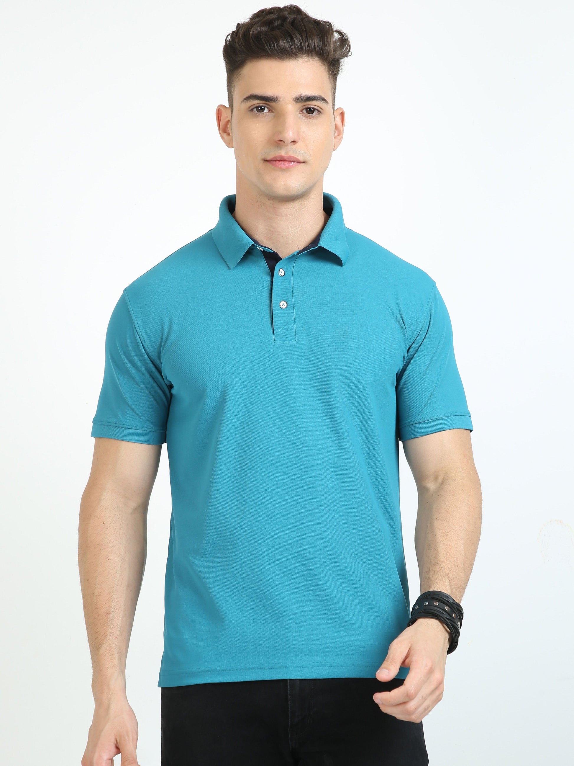 Buy Cool blue polo t shirt For Men Online in India
