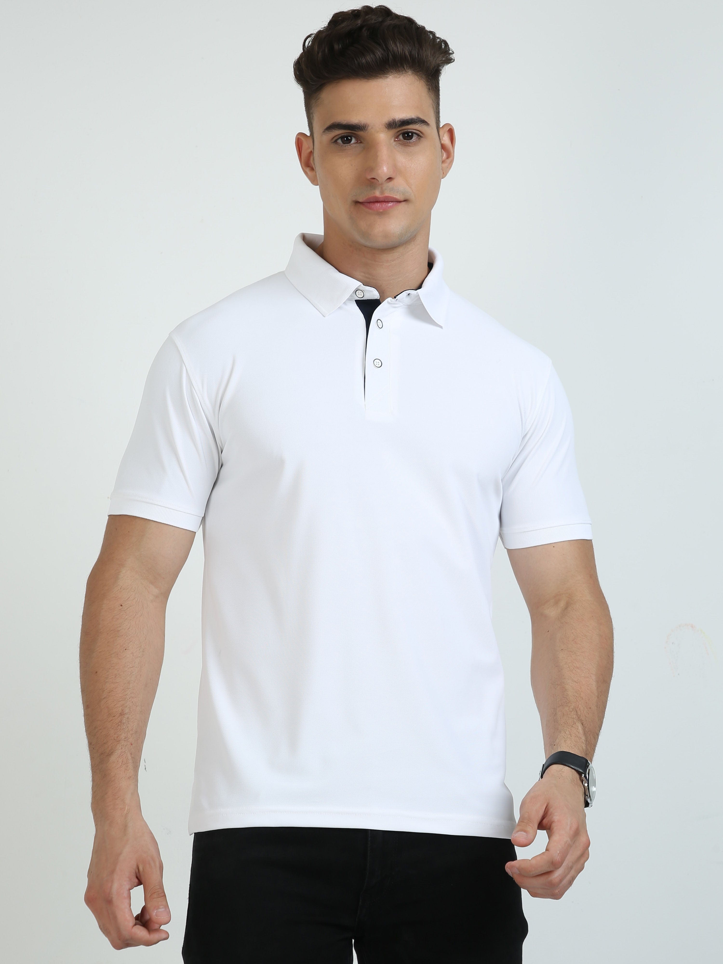 White Men's Polo T-shirt