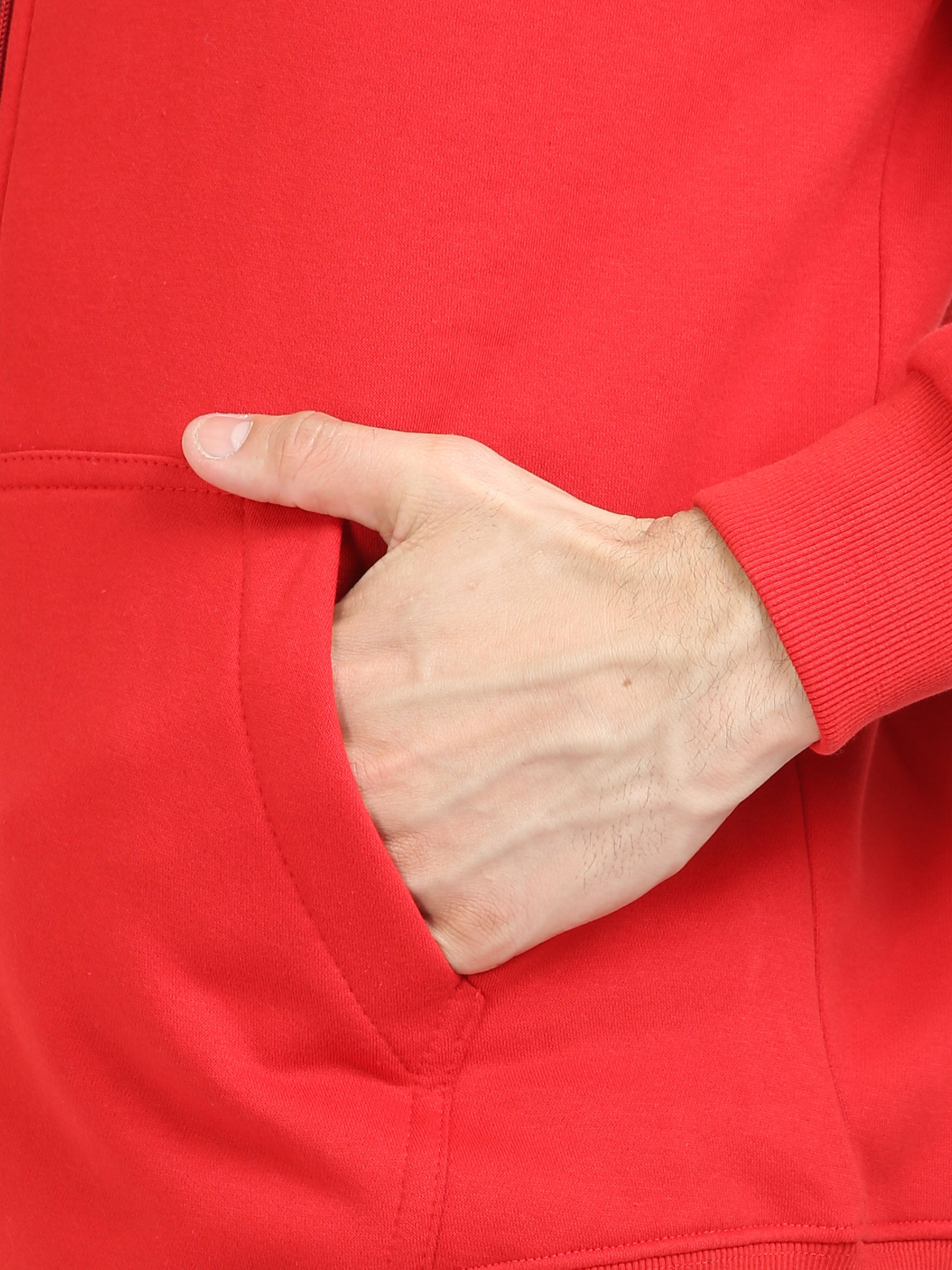 Shop Latest Red Zipper Hoodie at Online Finch