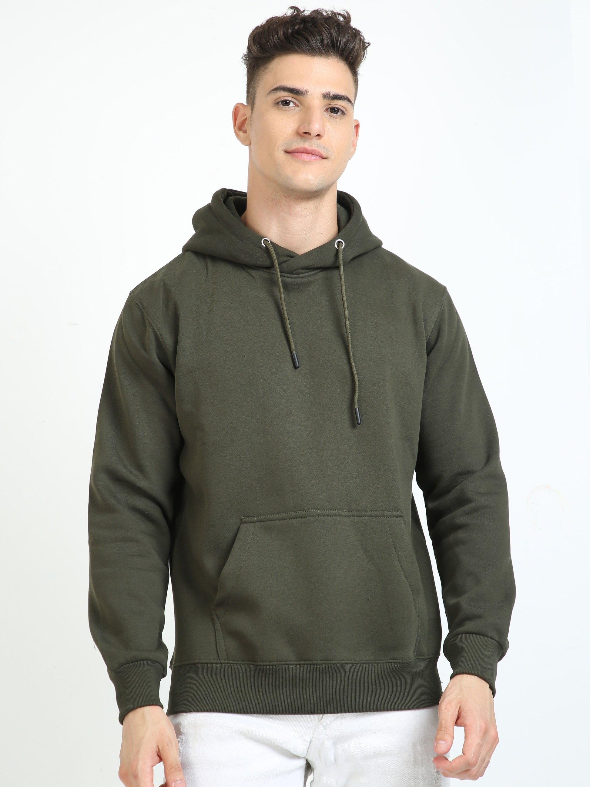 Shop Latest Olive Green Hoodie For Mens Online