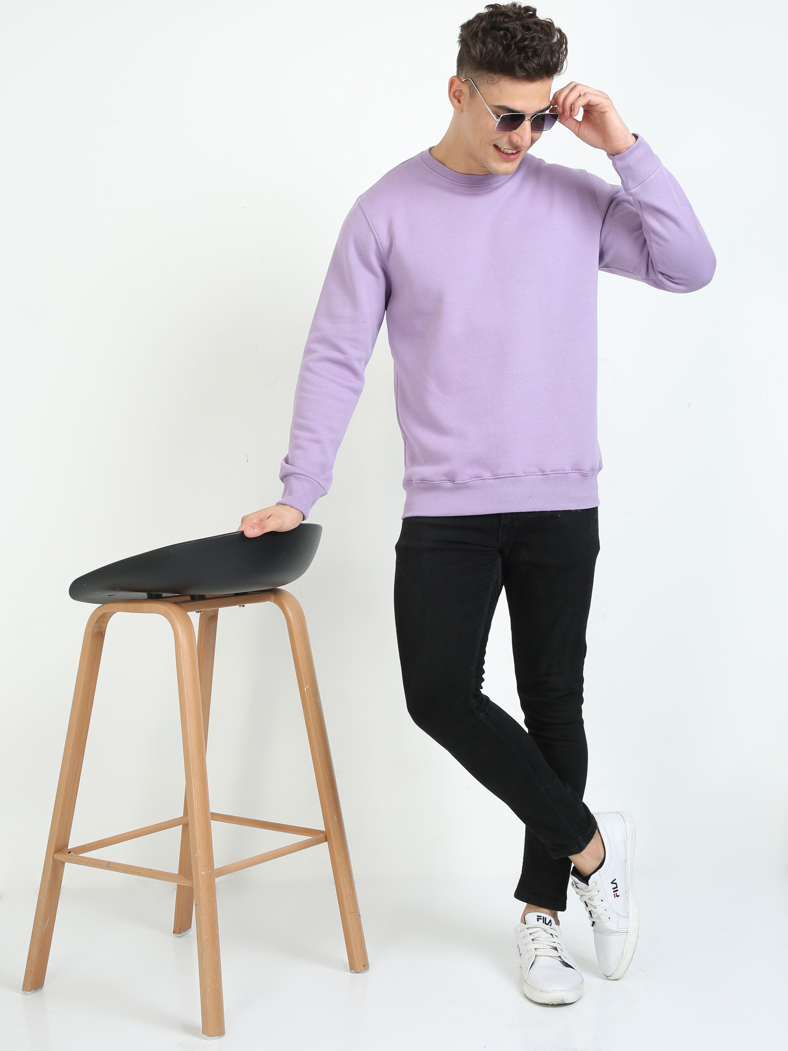 Mens lavender sweatshirt on sale