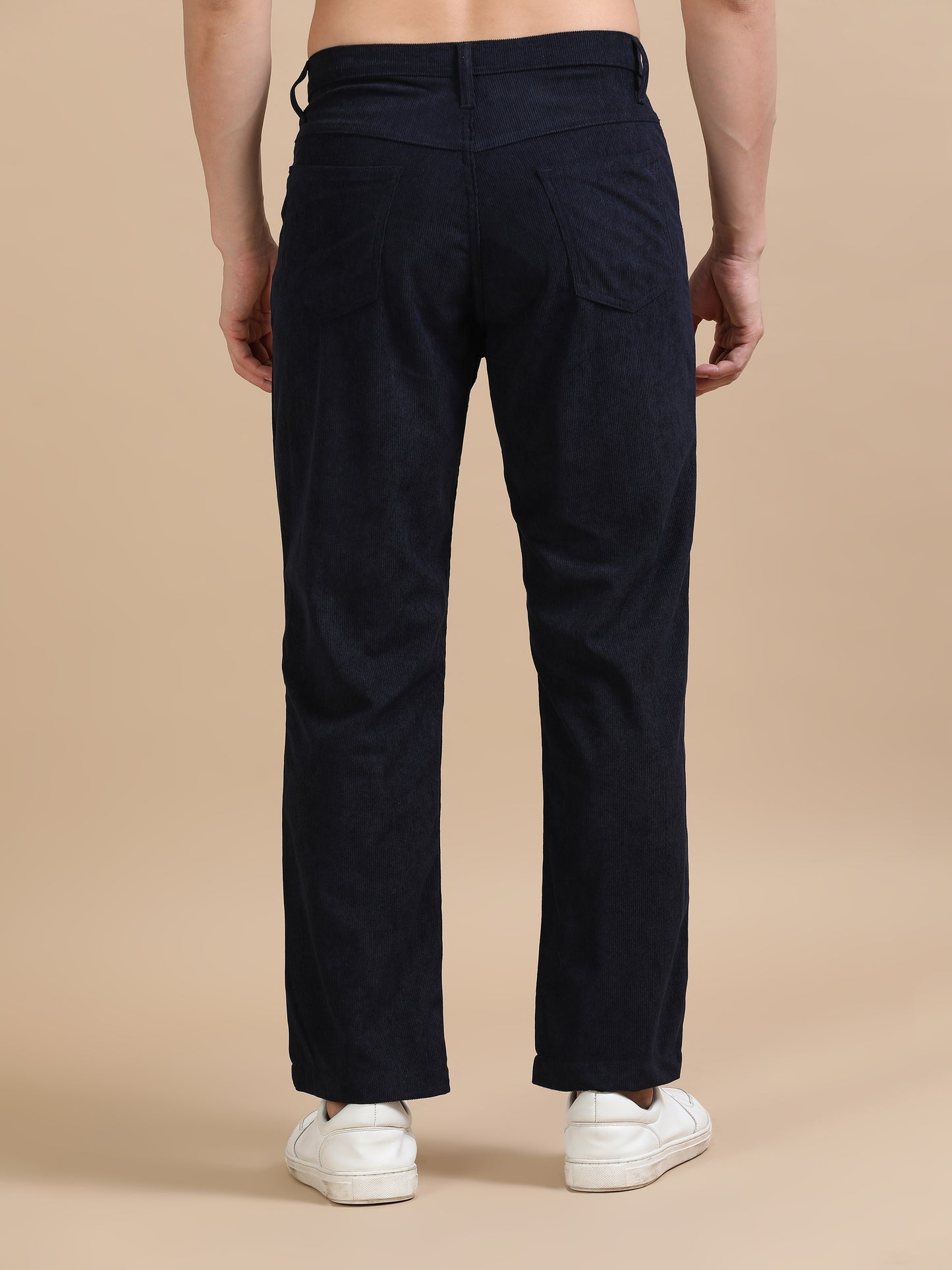 Plus Size Navy blue Corduroy Trousers