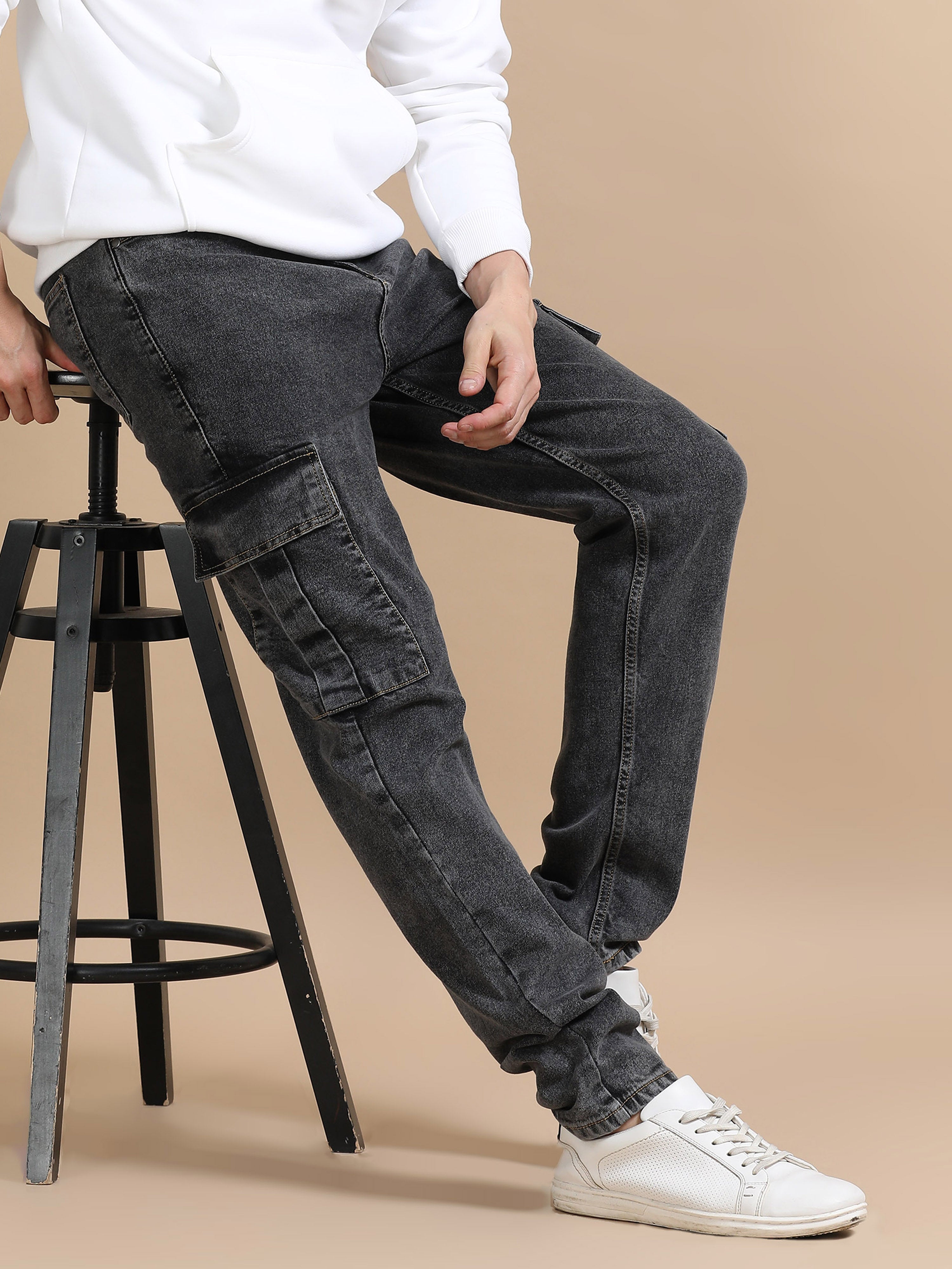 Shop Modern Mens Denim Cargo Pants Online at Great Price