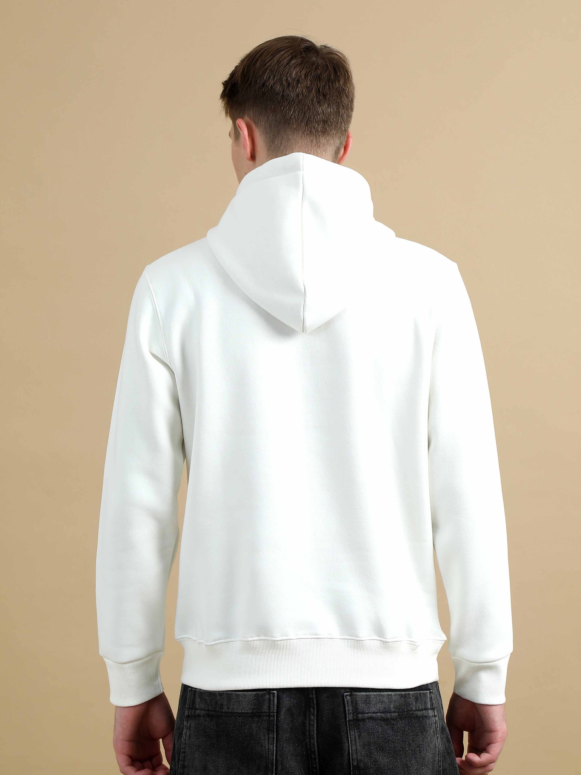 Cozy Peak White Hoodie For Men