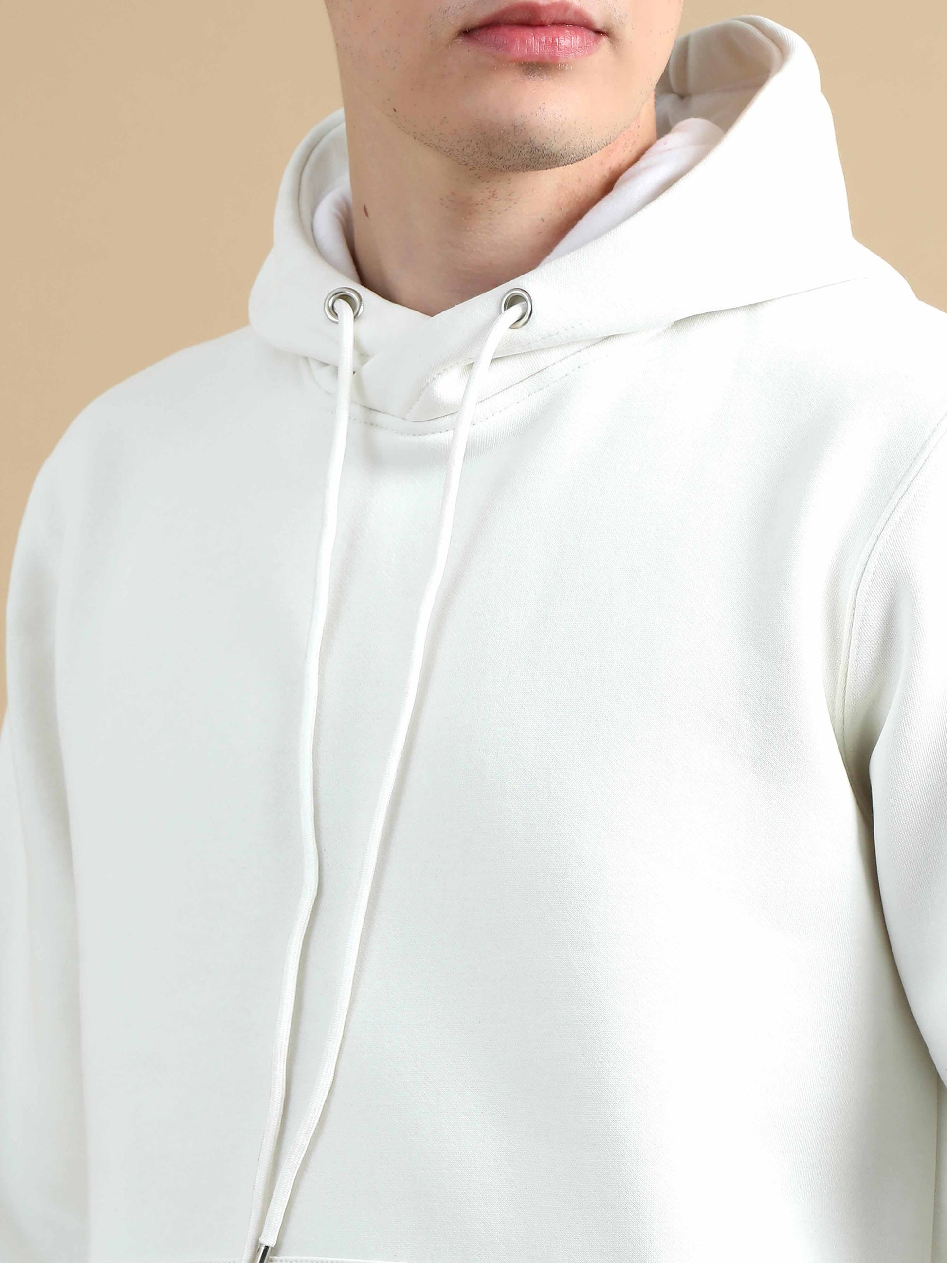 Cozy Peak White Hoodie For Men