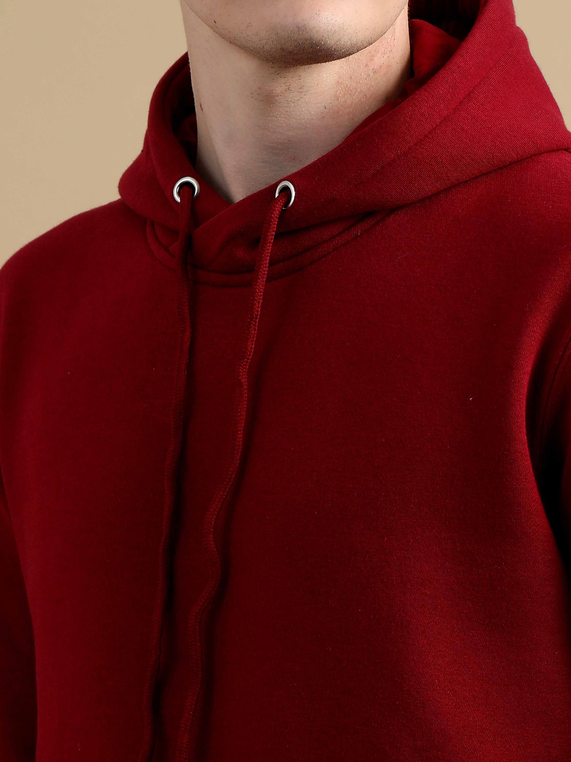 Cozy Peak Red Hoodie For Men