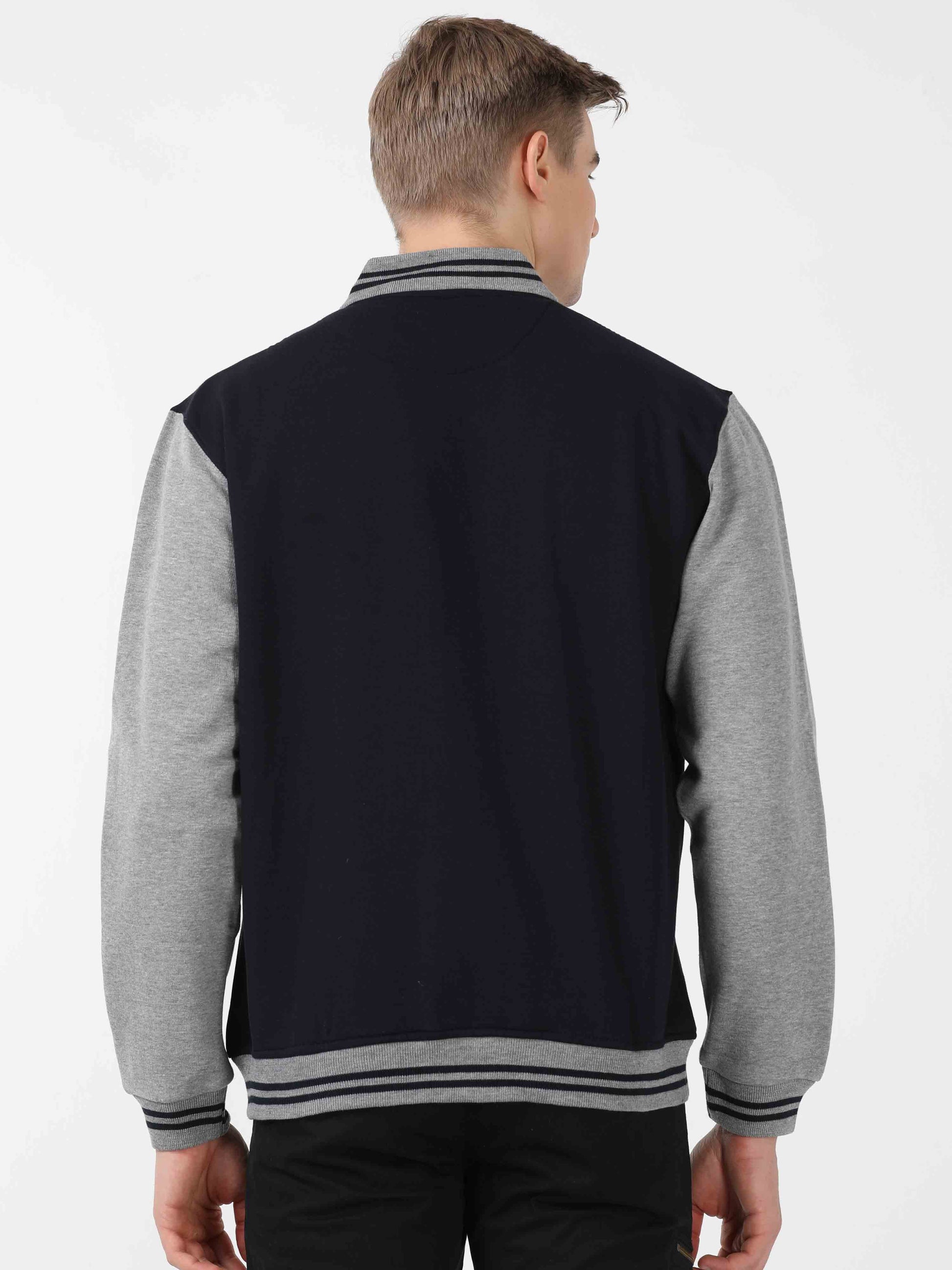 Navy Blue Varsity Jacket