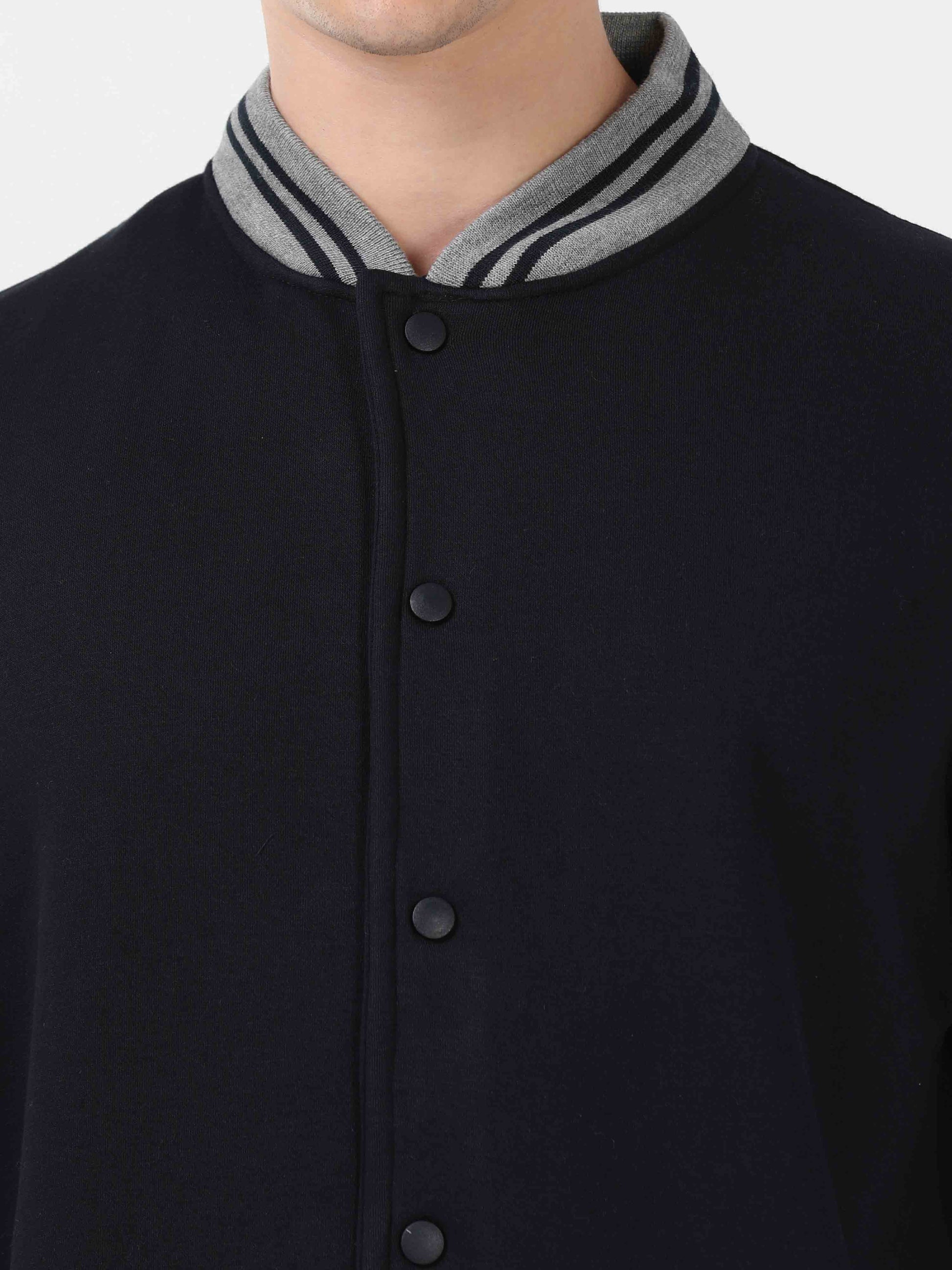 Navy Blue Varsity Jacket