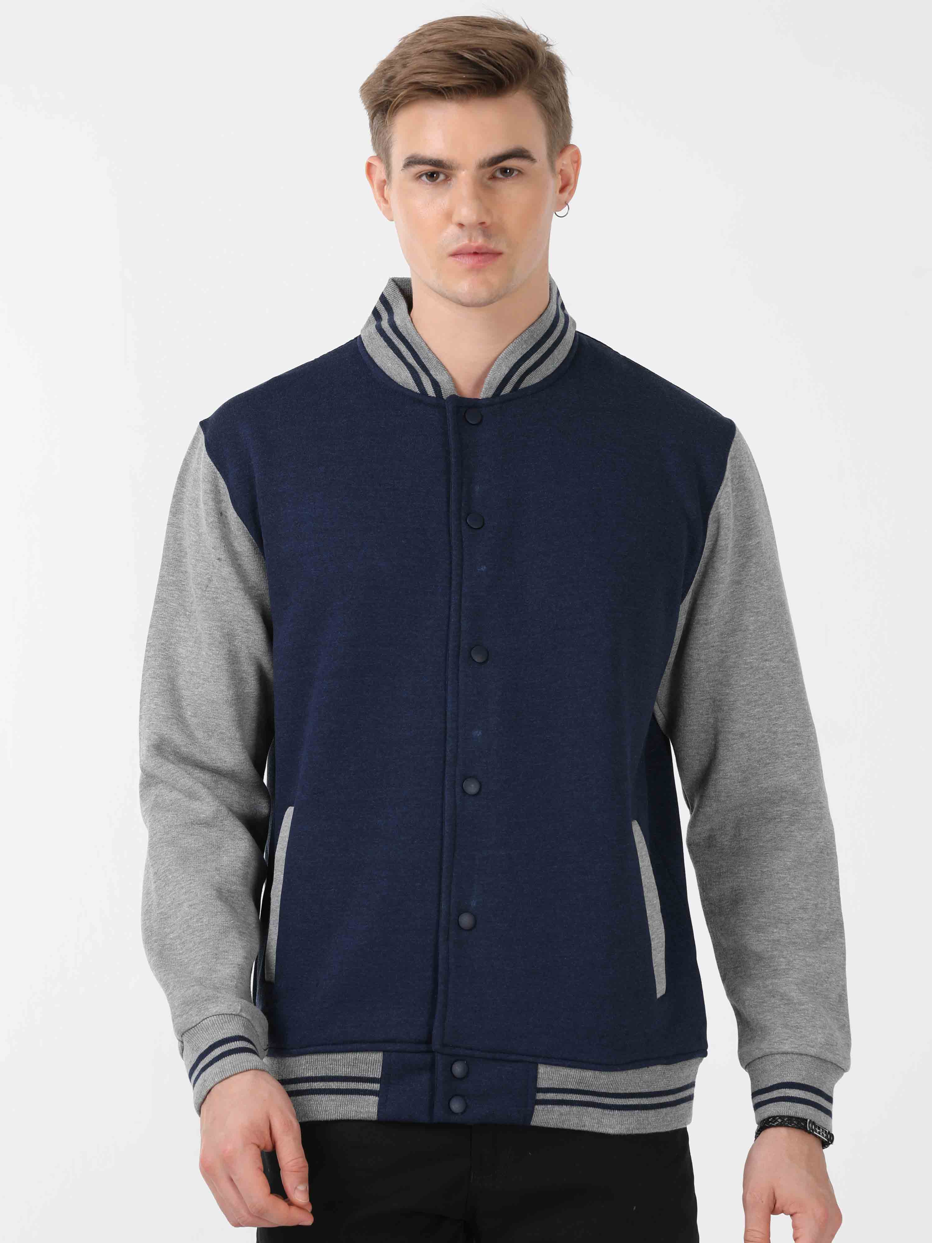 Quick Dry Black And White Varsity Jackets For Mens With Cotton Fabrics And  Normal Wash at Best Price in Chennai | Anand Sports