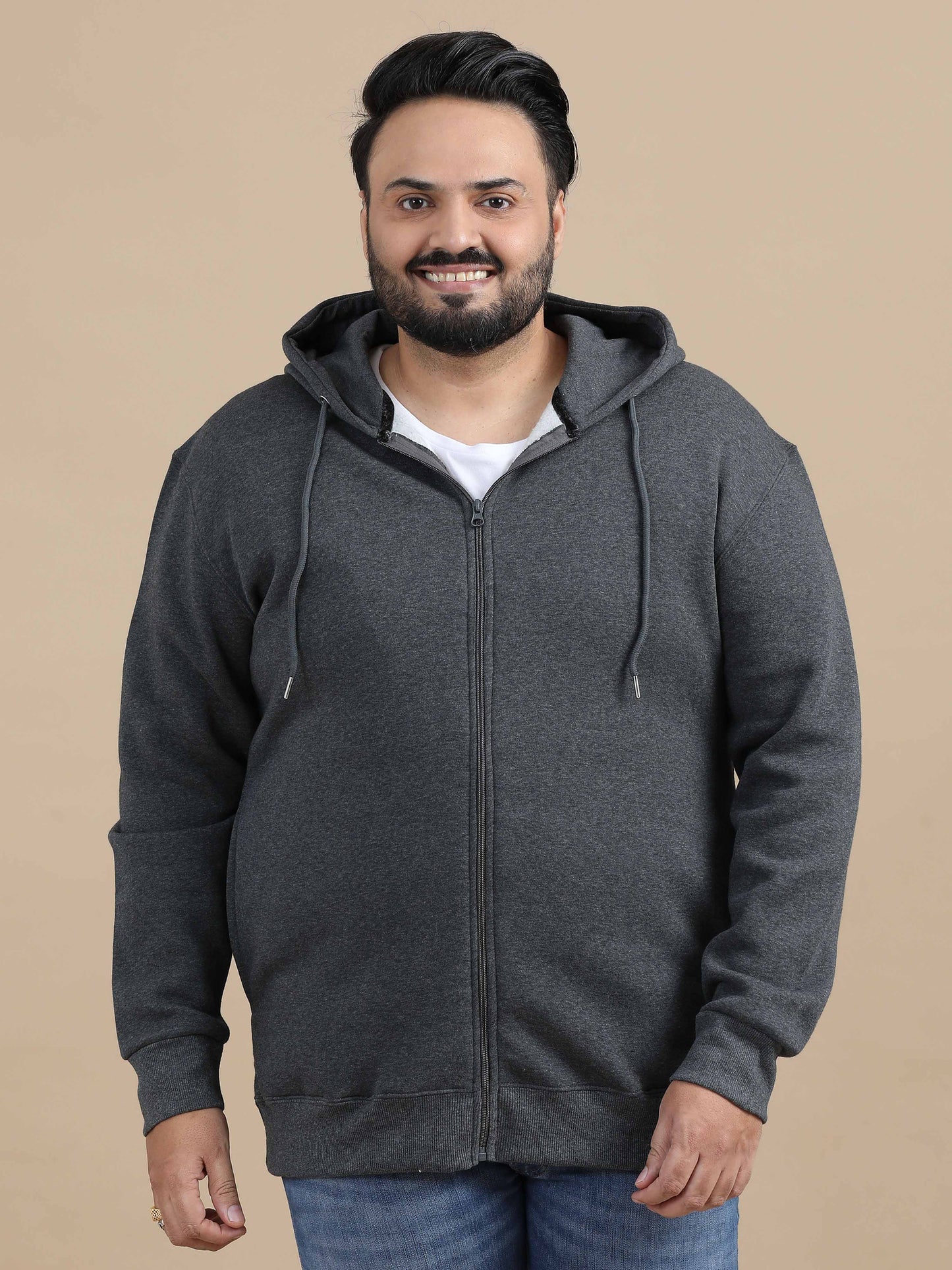 CozyPeak Plus Size Gray Hoodie